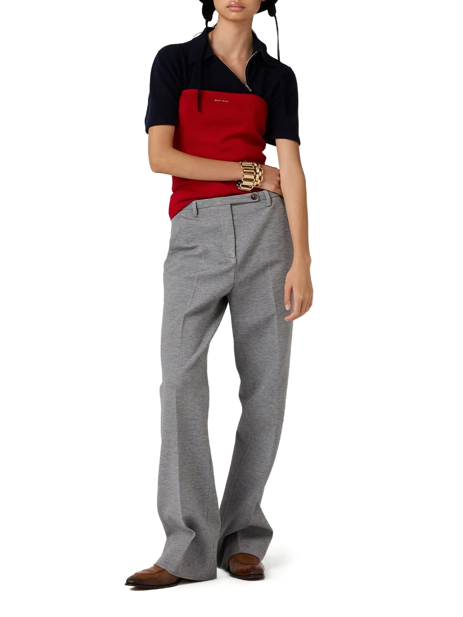 Zipped Cashmere Polo Shirt