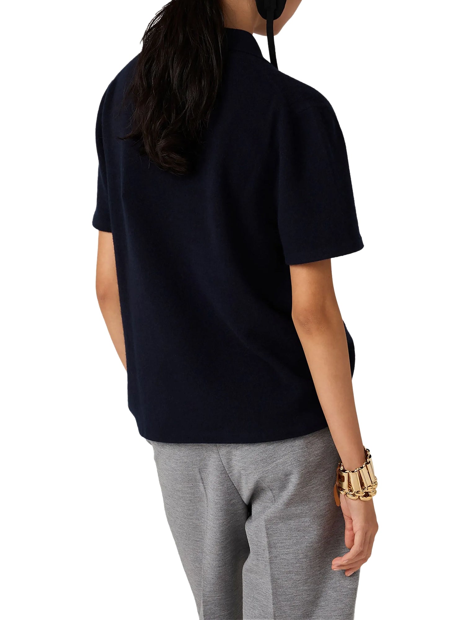 Zipped Cashmere Polo Shirt