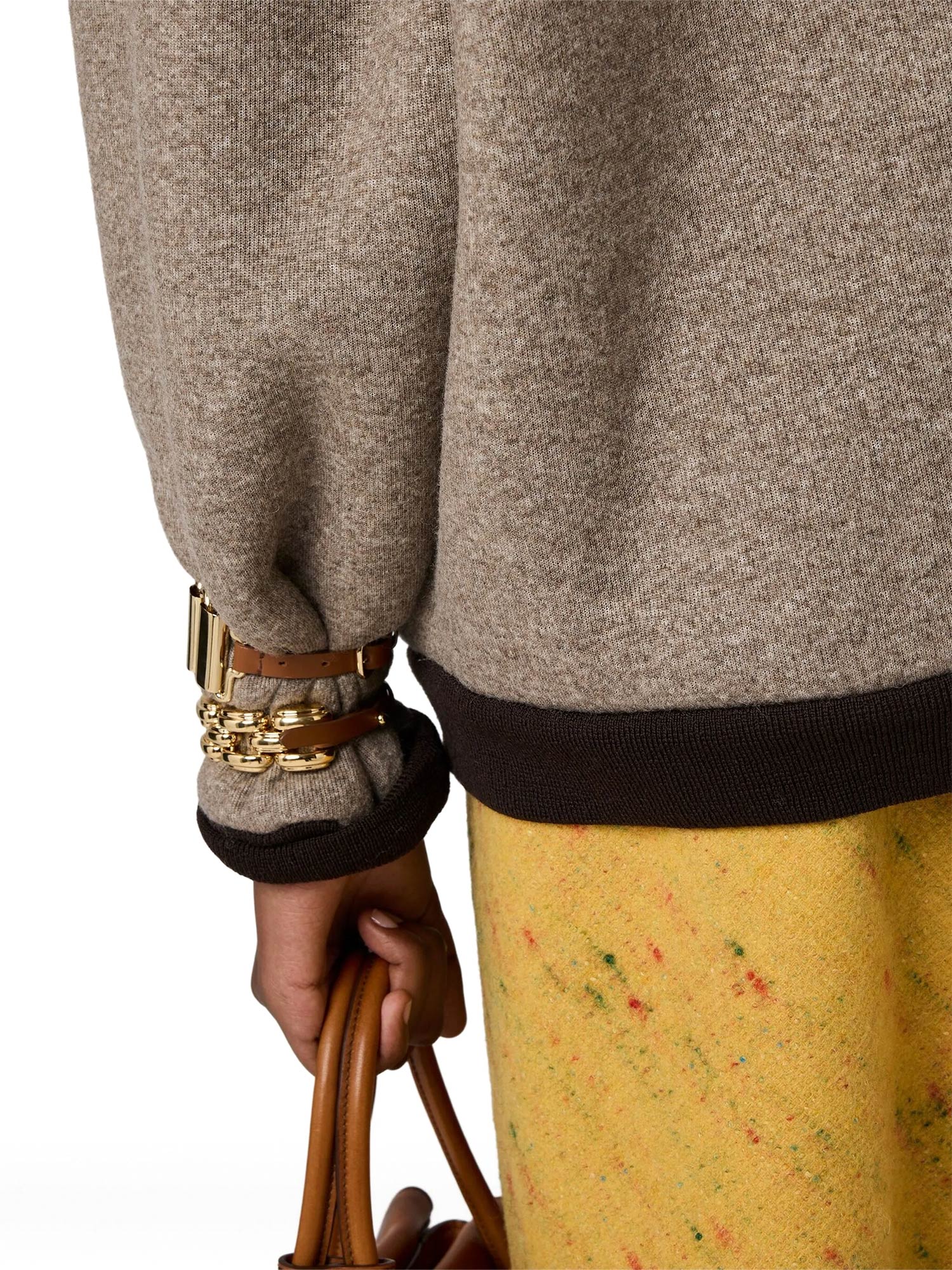 Wool Fleece Zip-Up Blouson Jacket