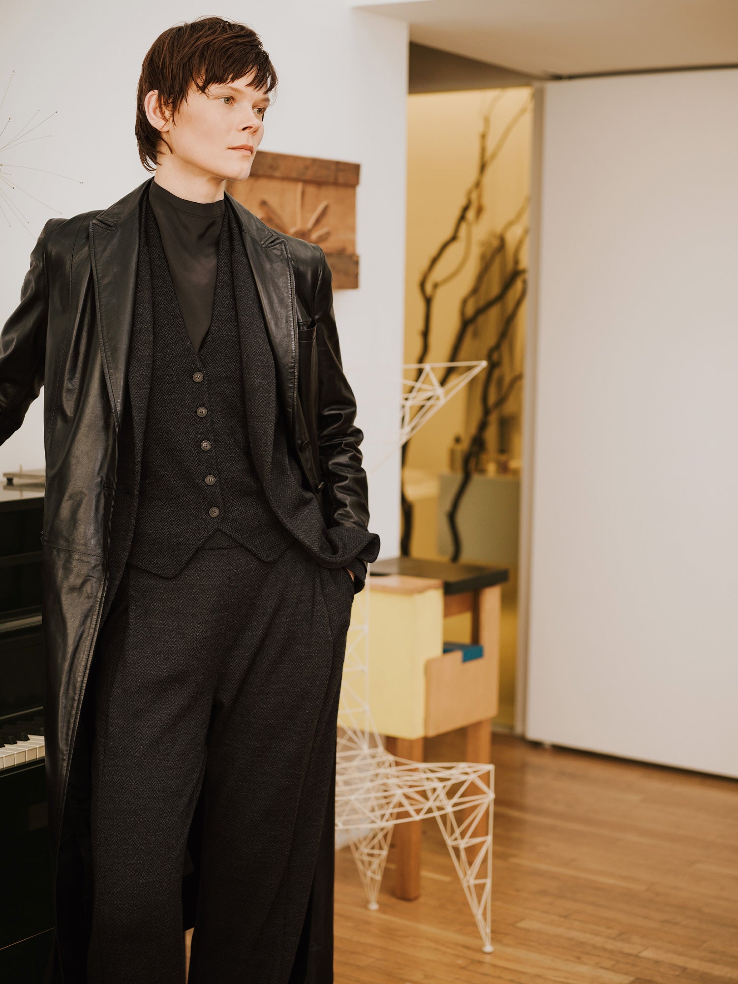 Danette Knit Herringbone Trousers