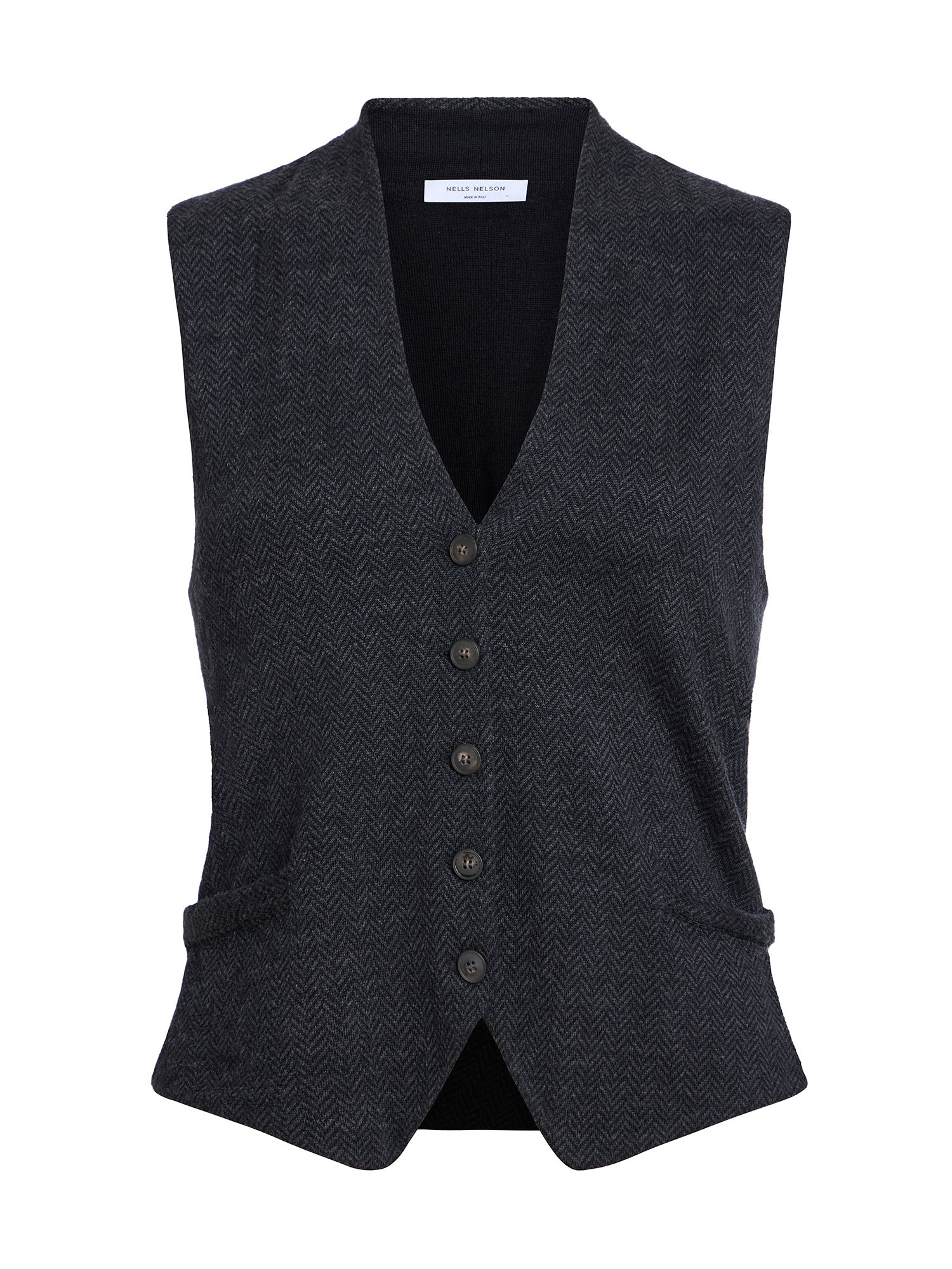 Dominique Knit Herringbone Gilet