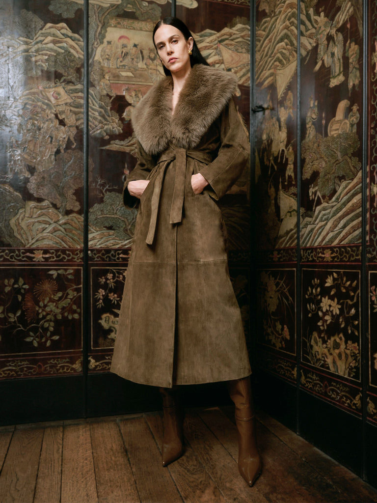 Nour Hammour | Briona Suede Coat – Kirna Zabête