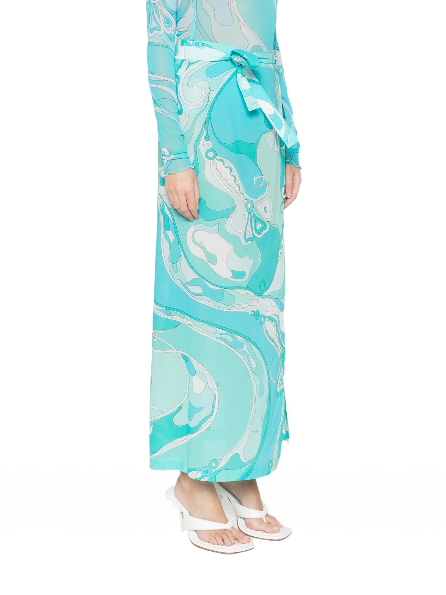 Orchidee-Print Pareo Skirt