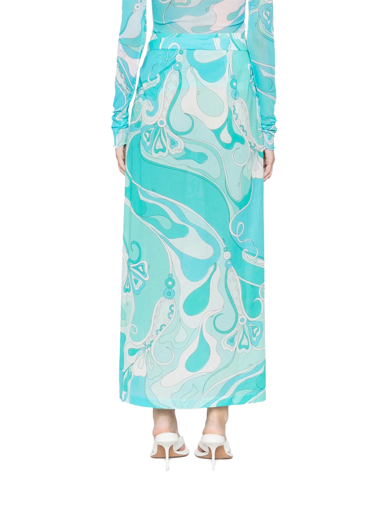 Orchidee-Print Pareo Skirt