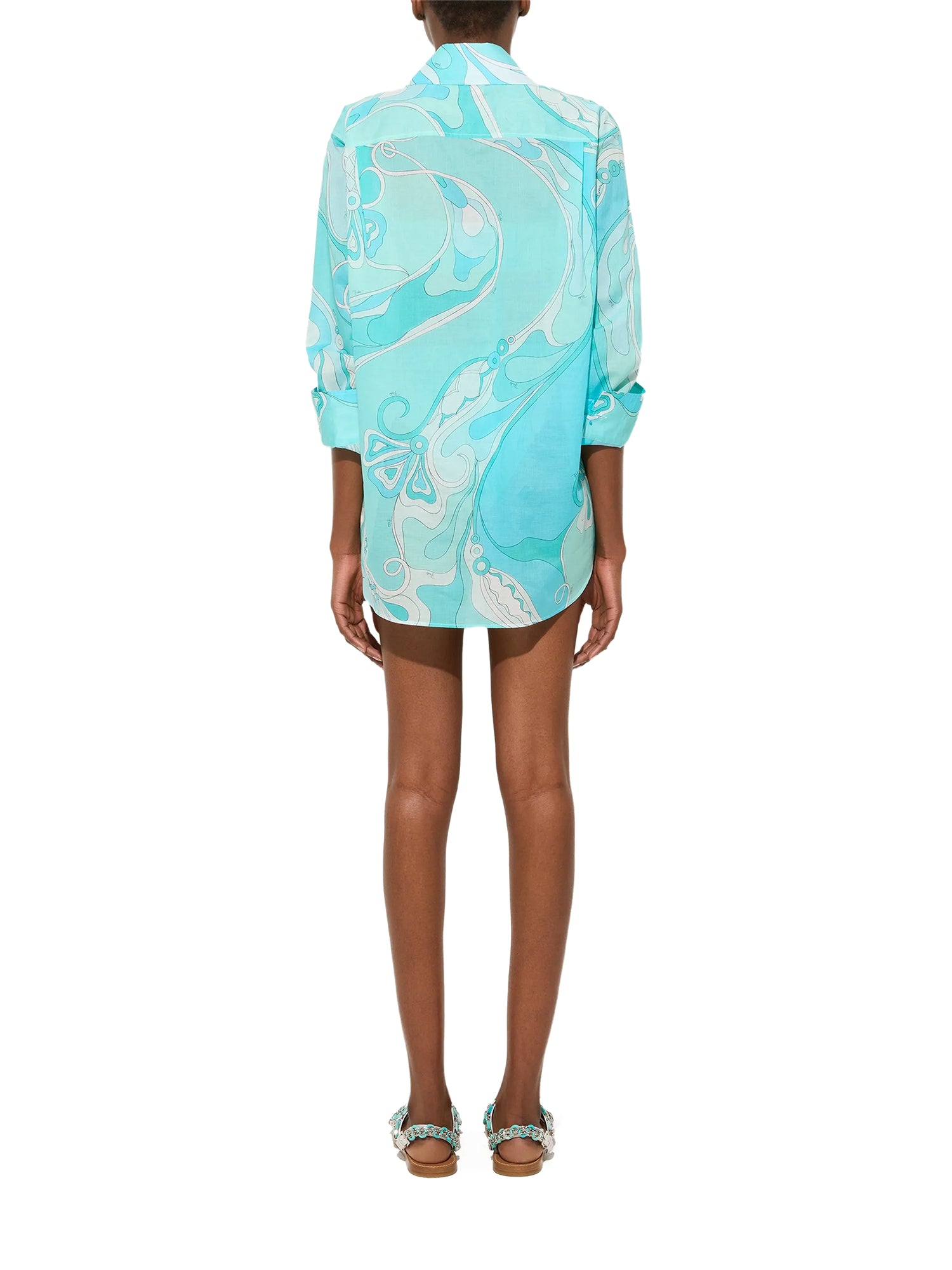 Orchidee-Print Cotton Shirt