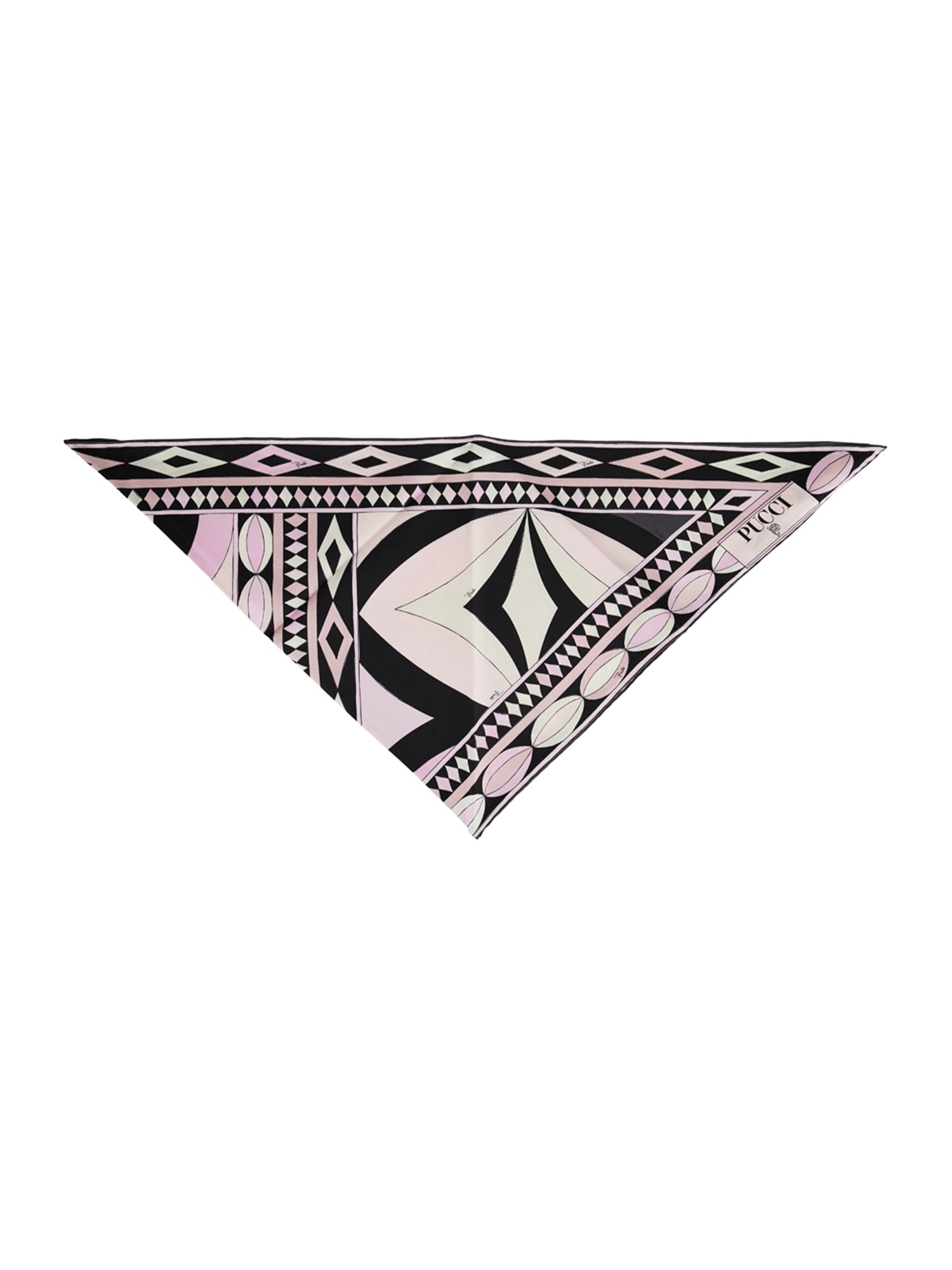Printed Silk Triangle Scarf