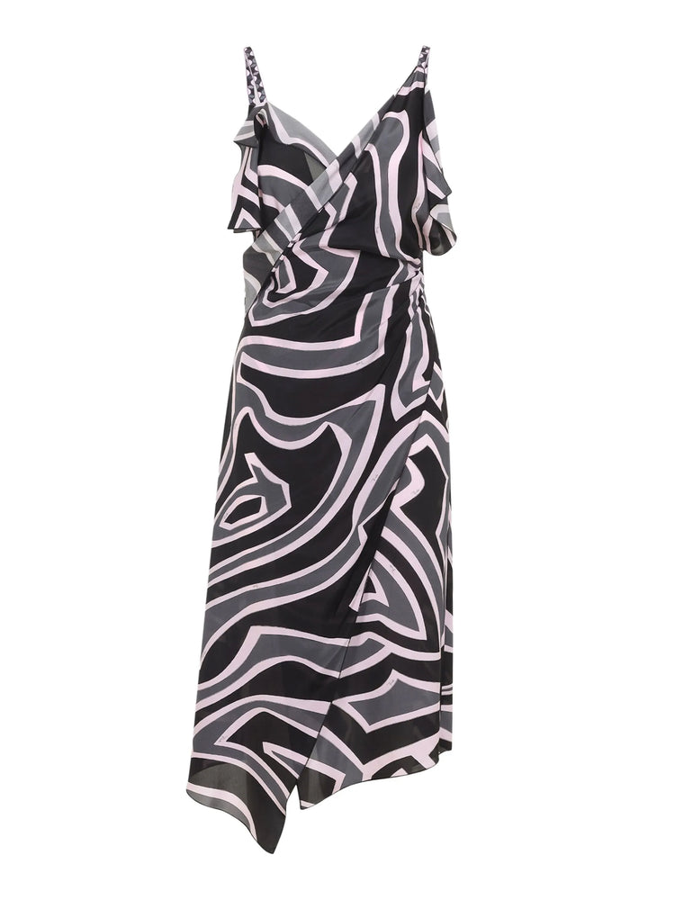square neck midi dresses Caitlyn Square Neck Midi Dress in Ribbon Floral | Color - Ribbon Floral / 16X