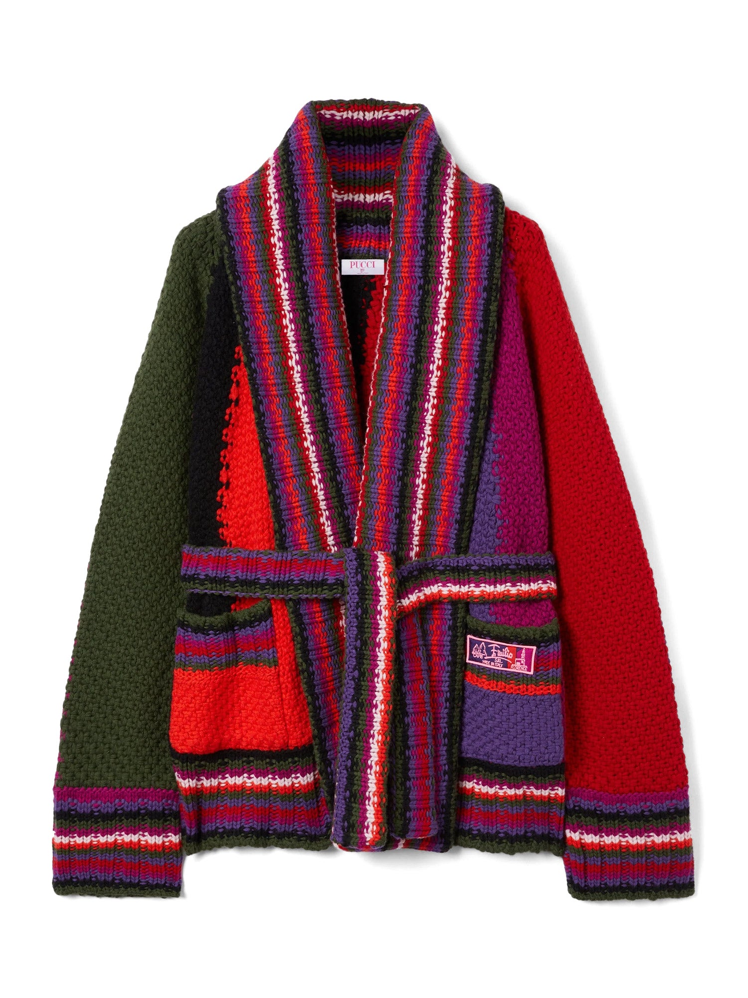 Oversized Colorblock Cardigan