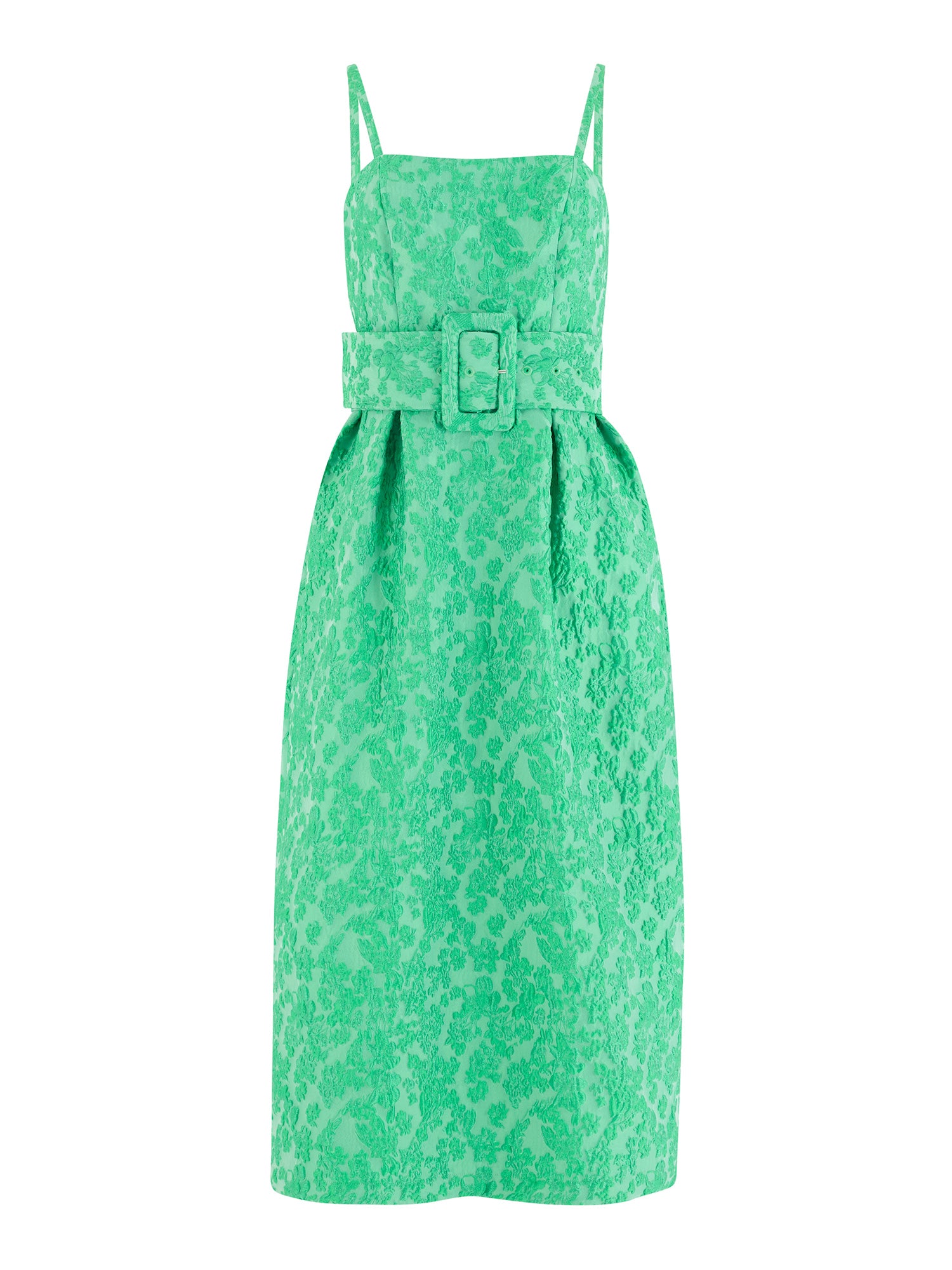 Wildflower Cloqué Artichoke Belted Dress