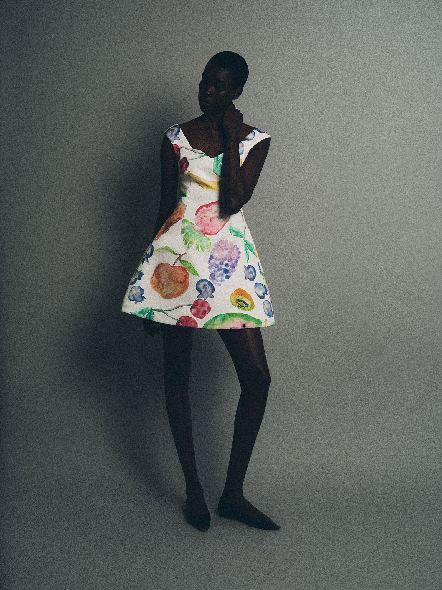 Fruit Cotton Faille Halo Mini Dress