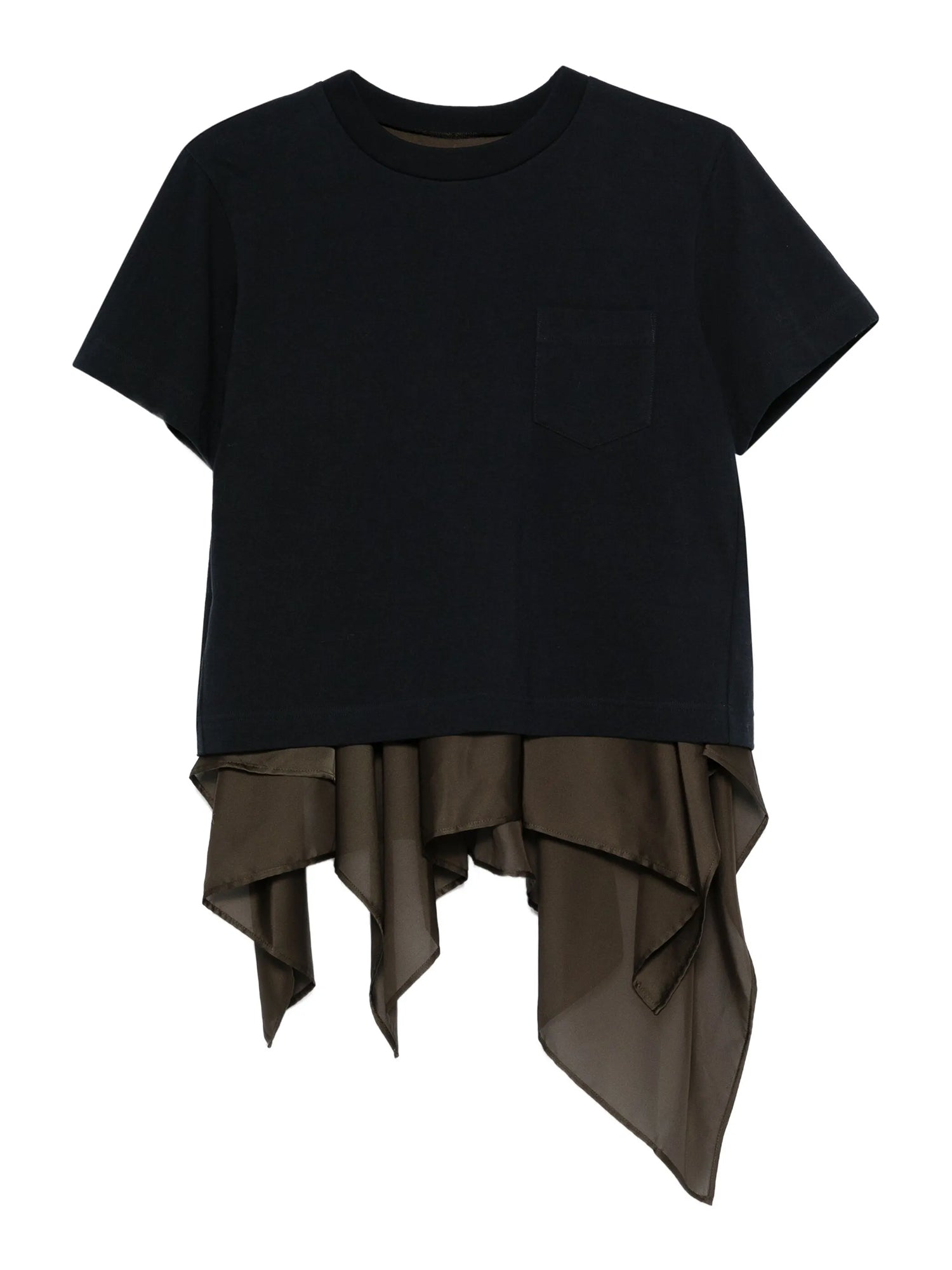Satin x Cotton Jersey T-Shirt