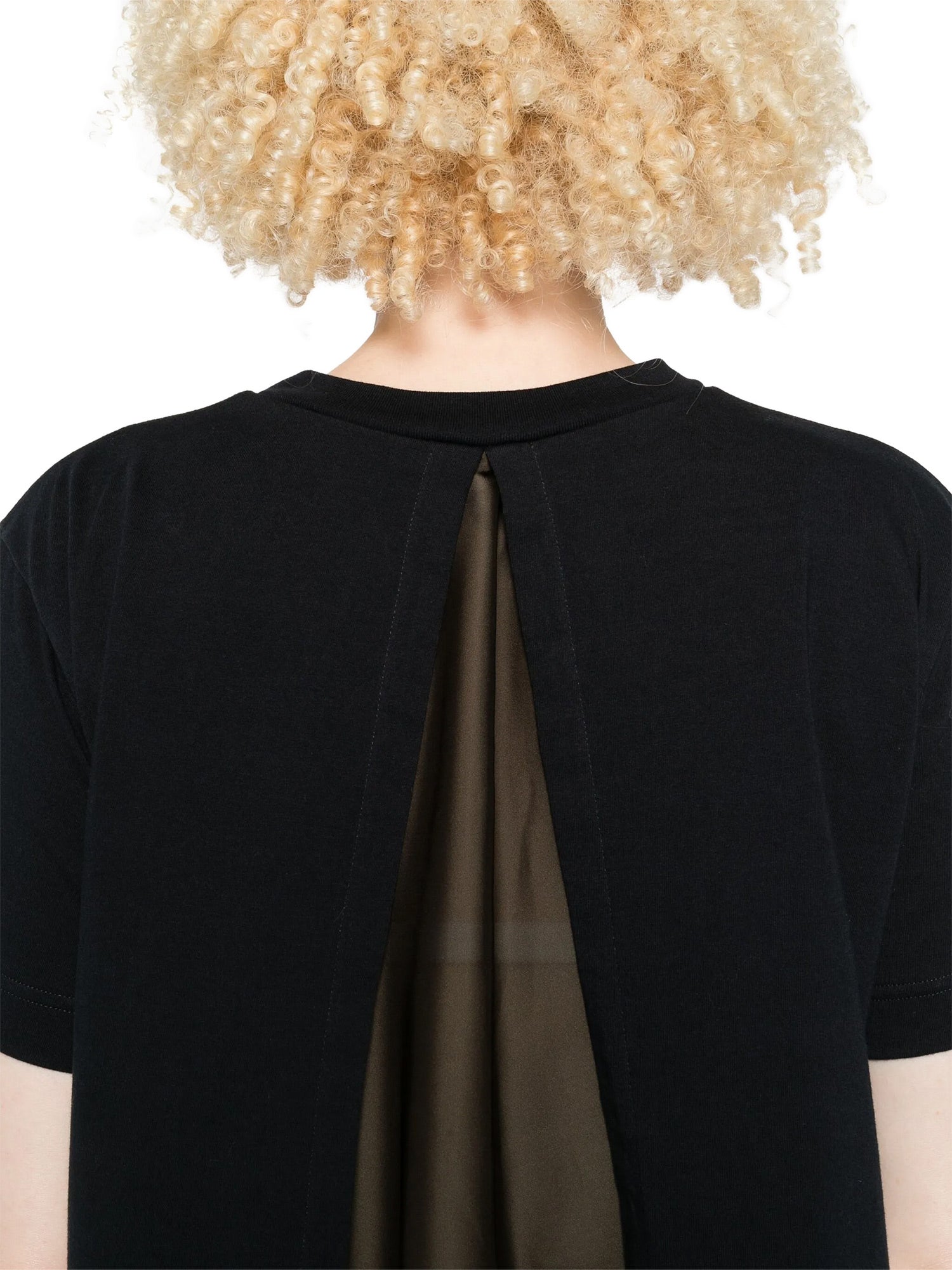 Satin x Cotton Jersey T-Shirt