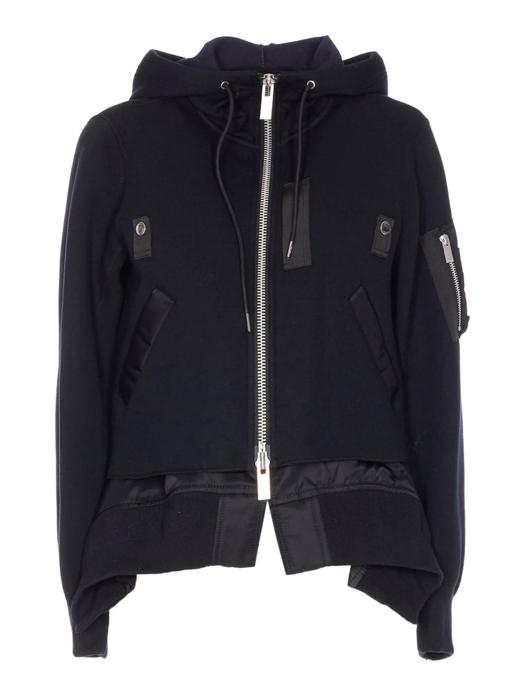 sacai | Sponge Sweat x Nylon Twill Hoodie – Kirna Zabête