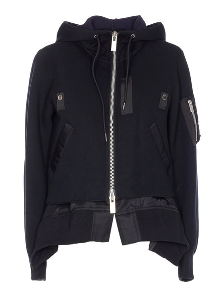 sacai | Sponge Sweat x Nylon Twill Hoodie – Kirna Zabête