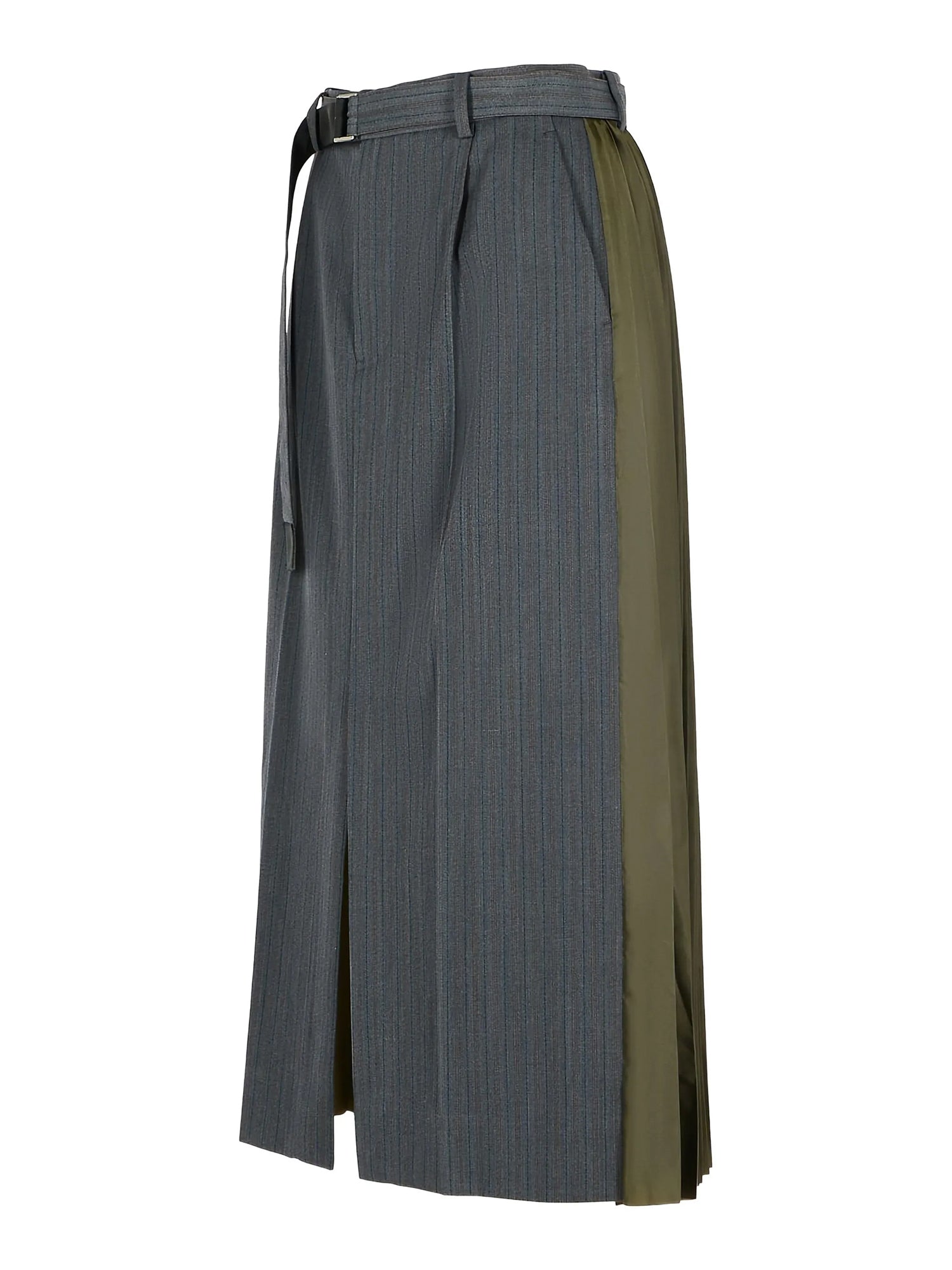 Striped Doeskin Skirt