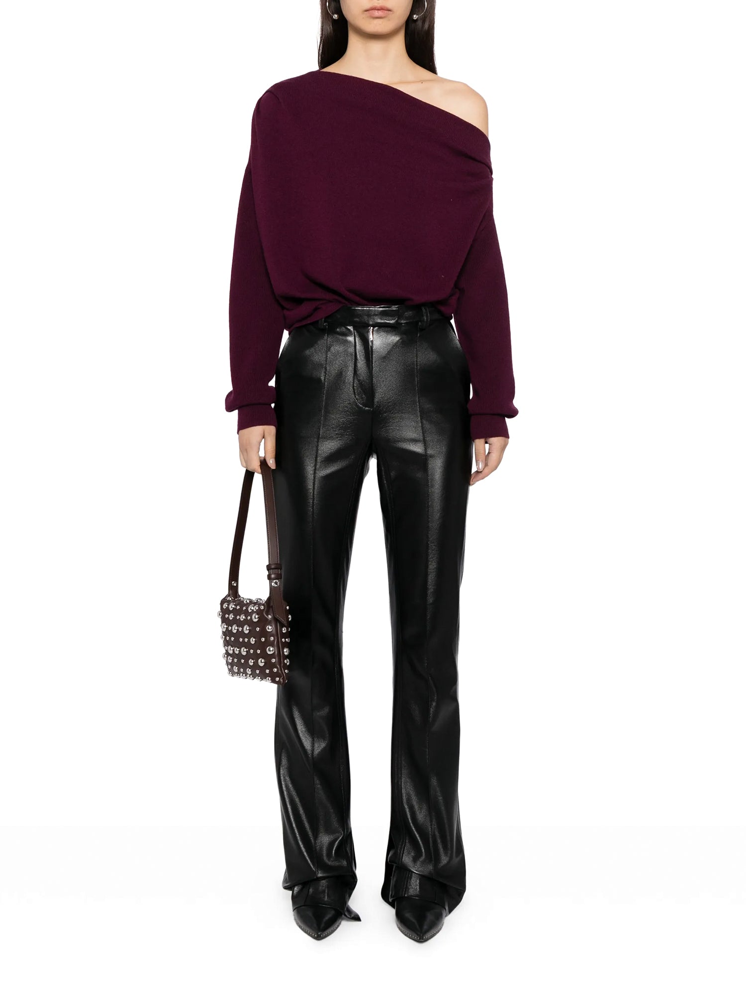 Long Sleeve Asymmetric Drape Sweater