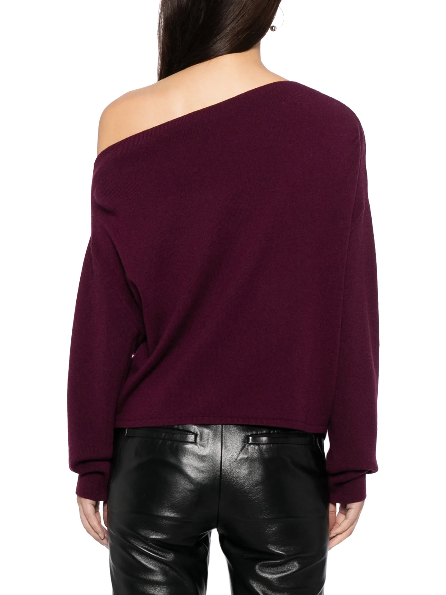 Long Sleeve Asymmetric Drape Sweater