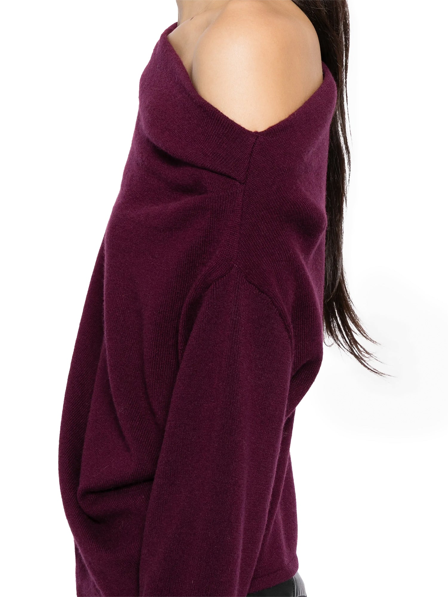Long Sleeve Asymmetric Drape Sweater