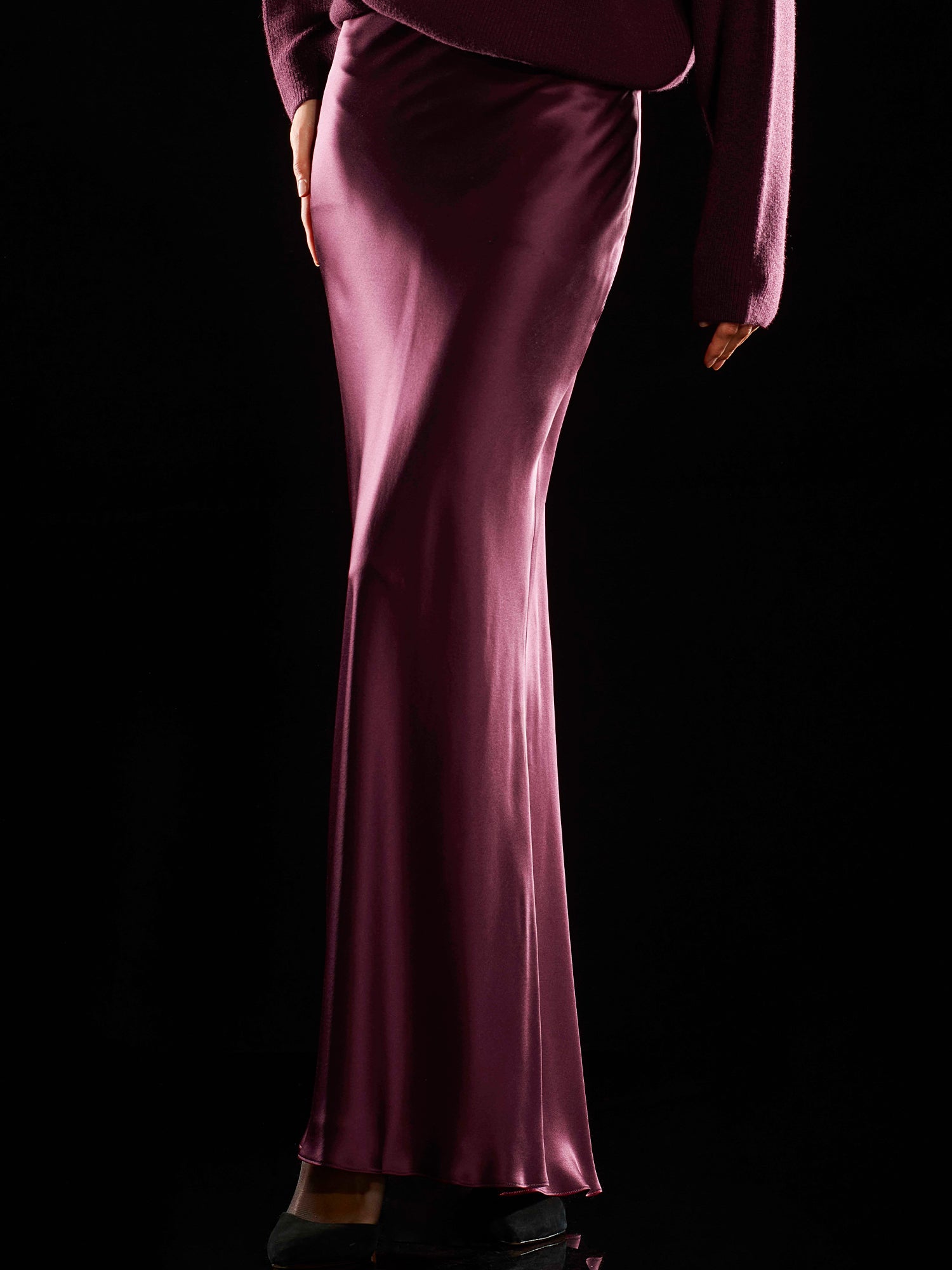 Bias Silk Maxi Skirt