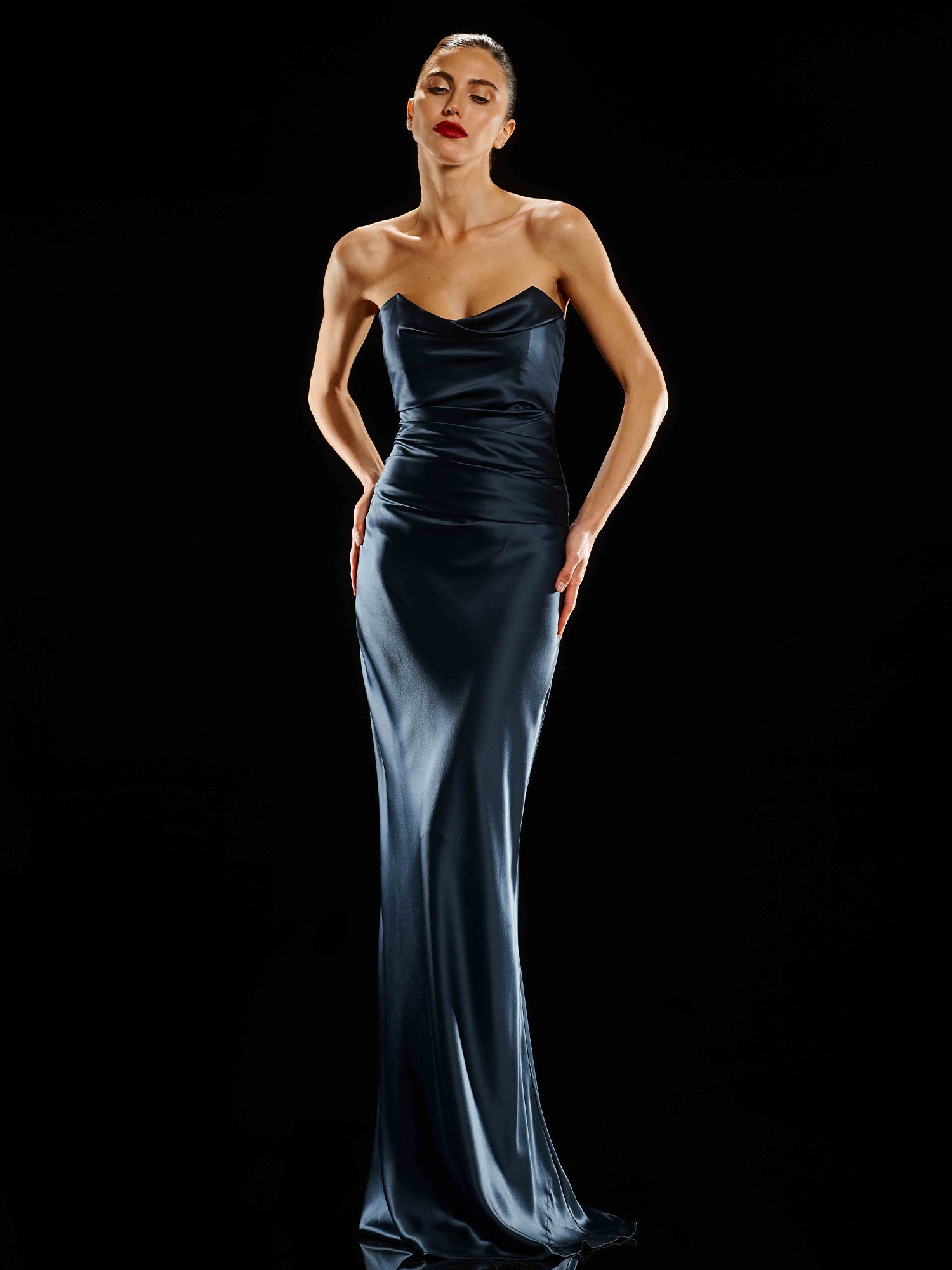 Cowl Bustier Gown