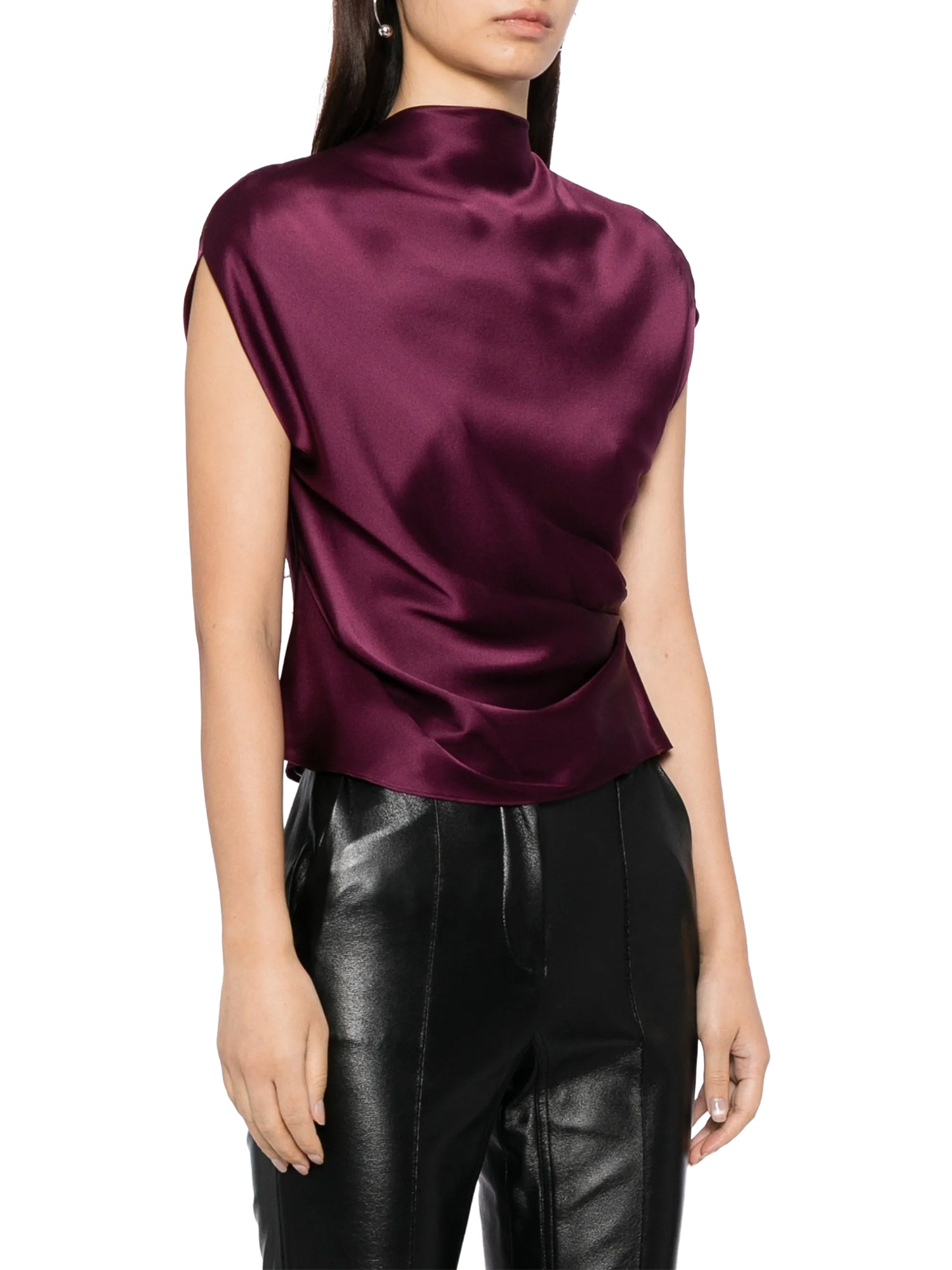High Neck Drape Top