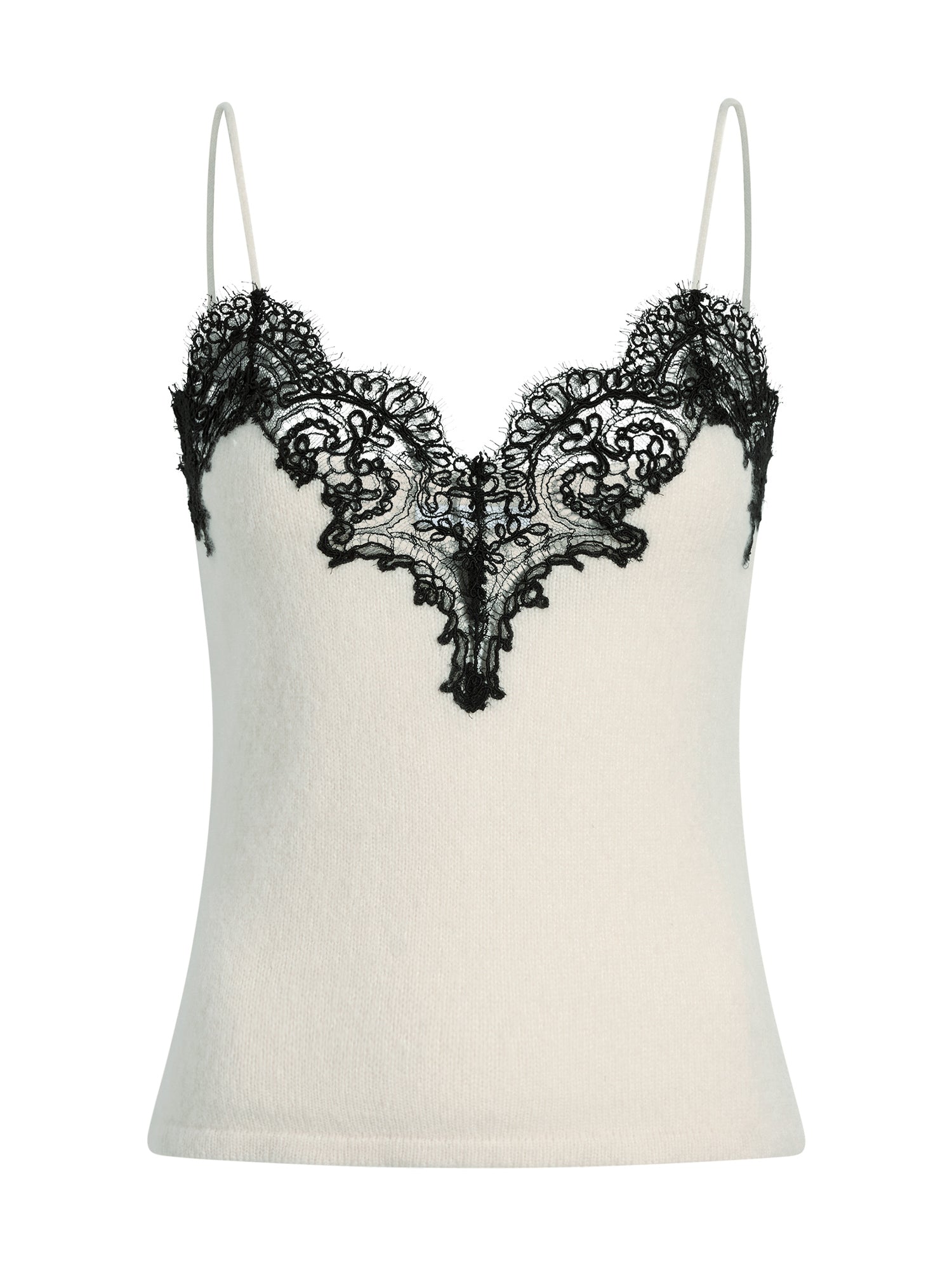 Beatrix Lace-Trimmed Cashmere-Silk Cami