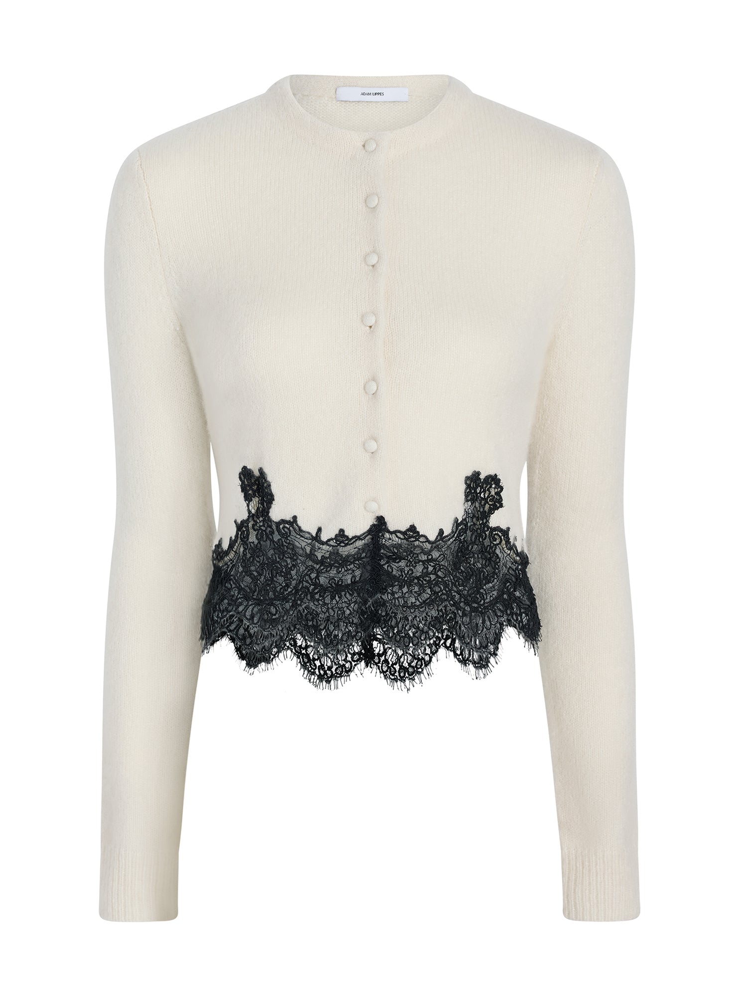 Briar Lace-Trimmed Cashmere-Silk Cardigan
