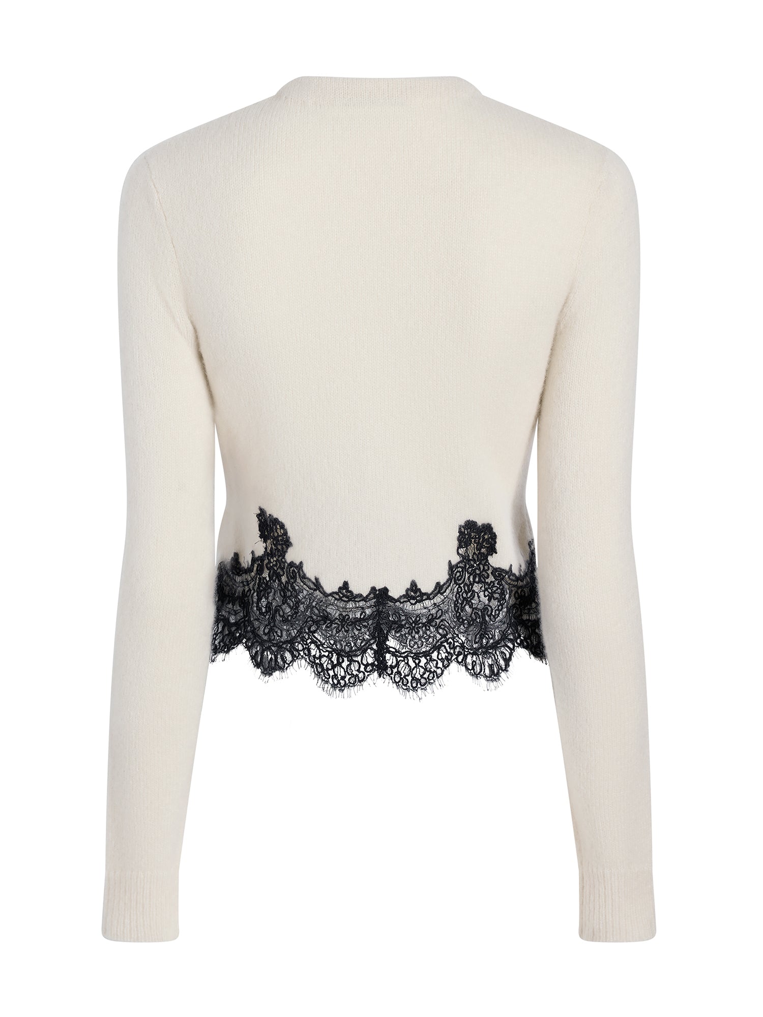 Briar Lace-Trimmed Cashmere-Silk Cardigan