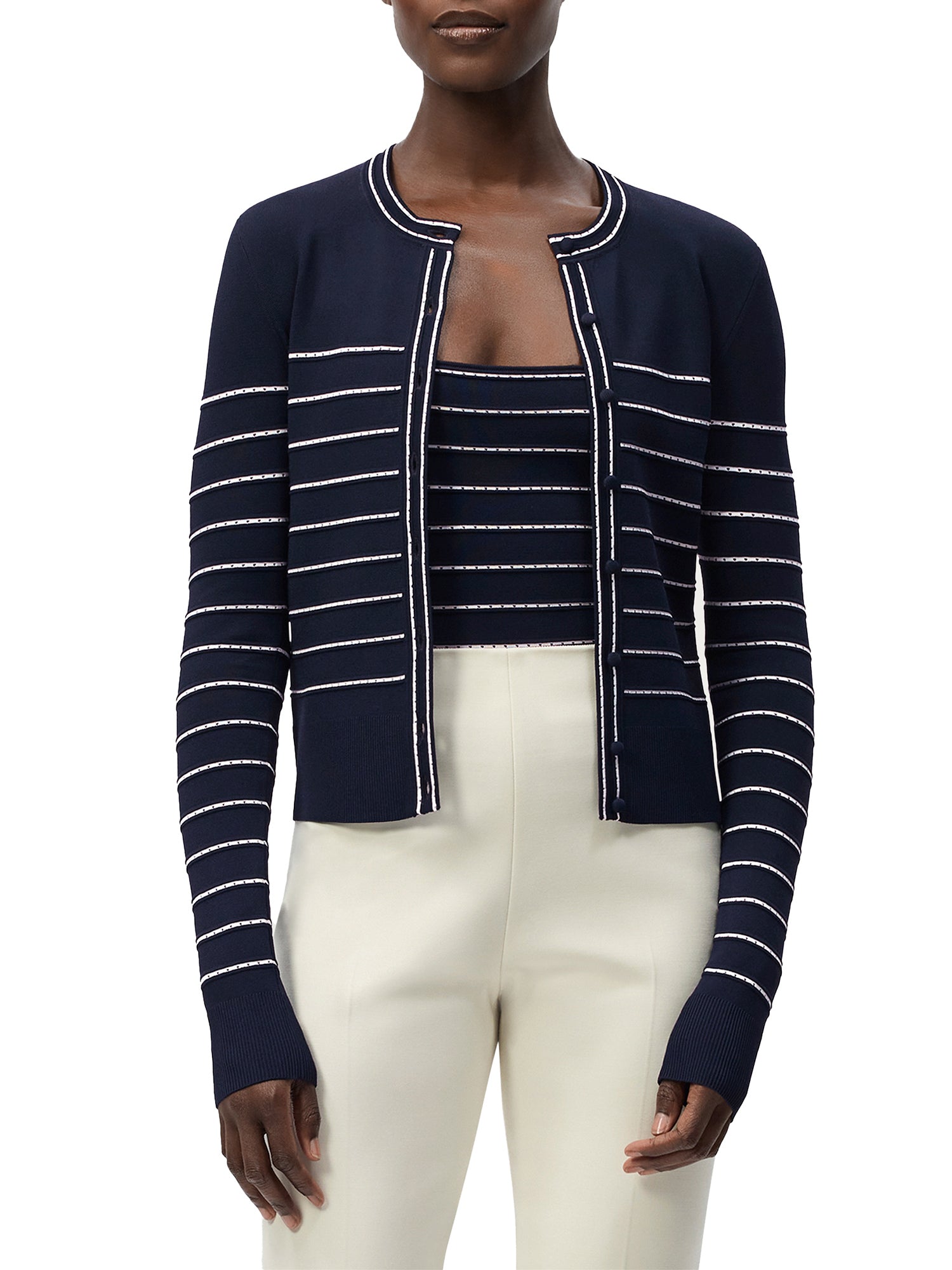 Faye Striped Cardigan