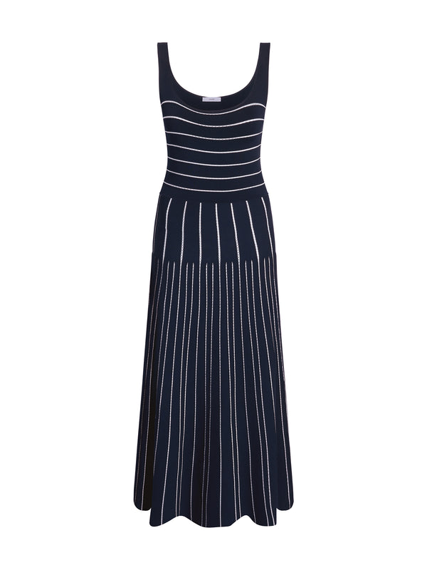 Gemma Striped Knit Midi Dress
