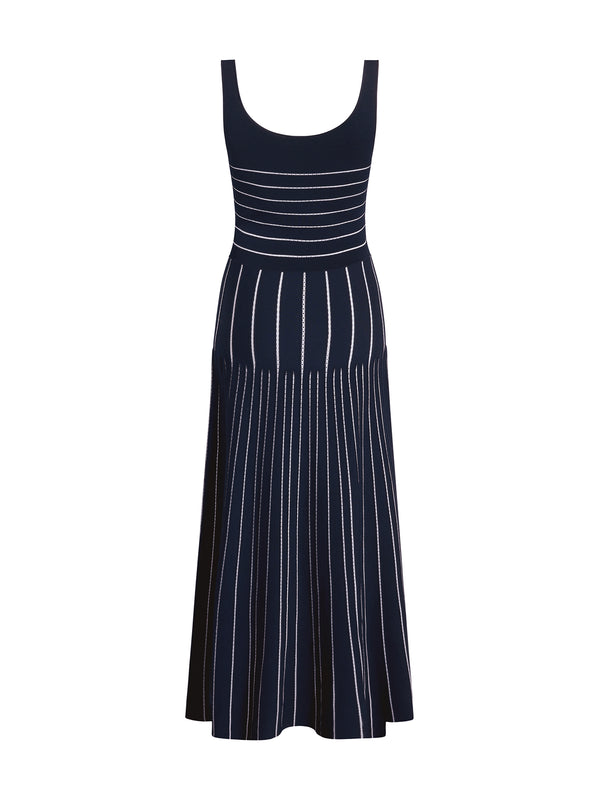 Gemma Striped Knit Midi Dress