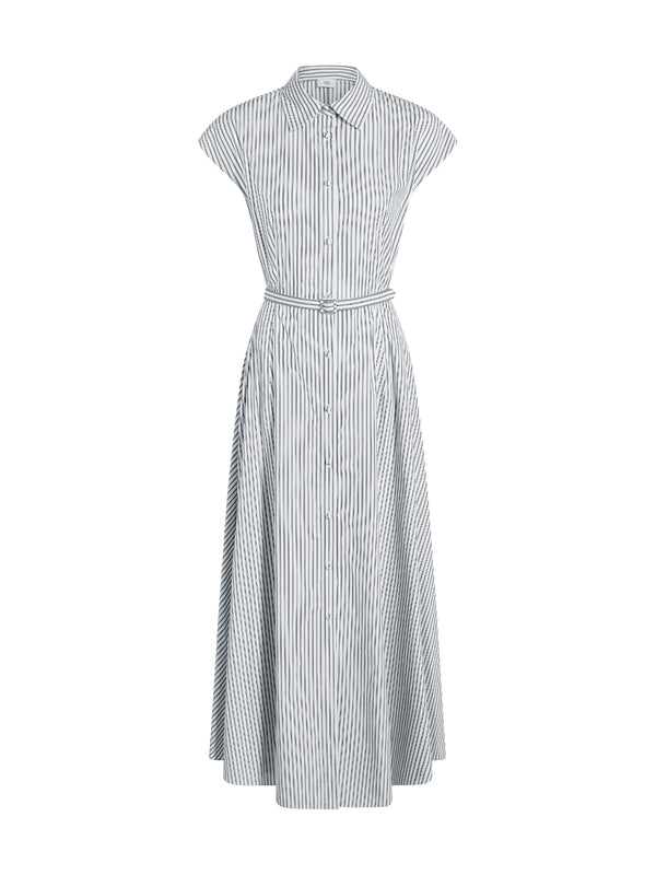 Palmer Striped Cotton Sleeveless Shirtdress