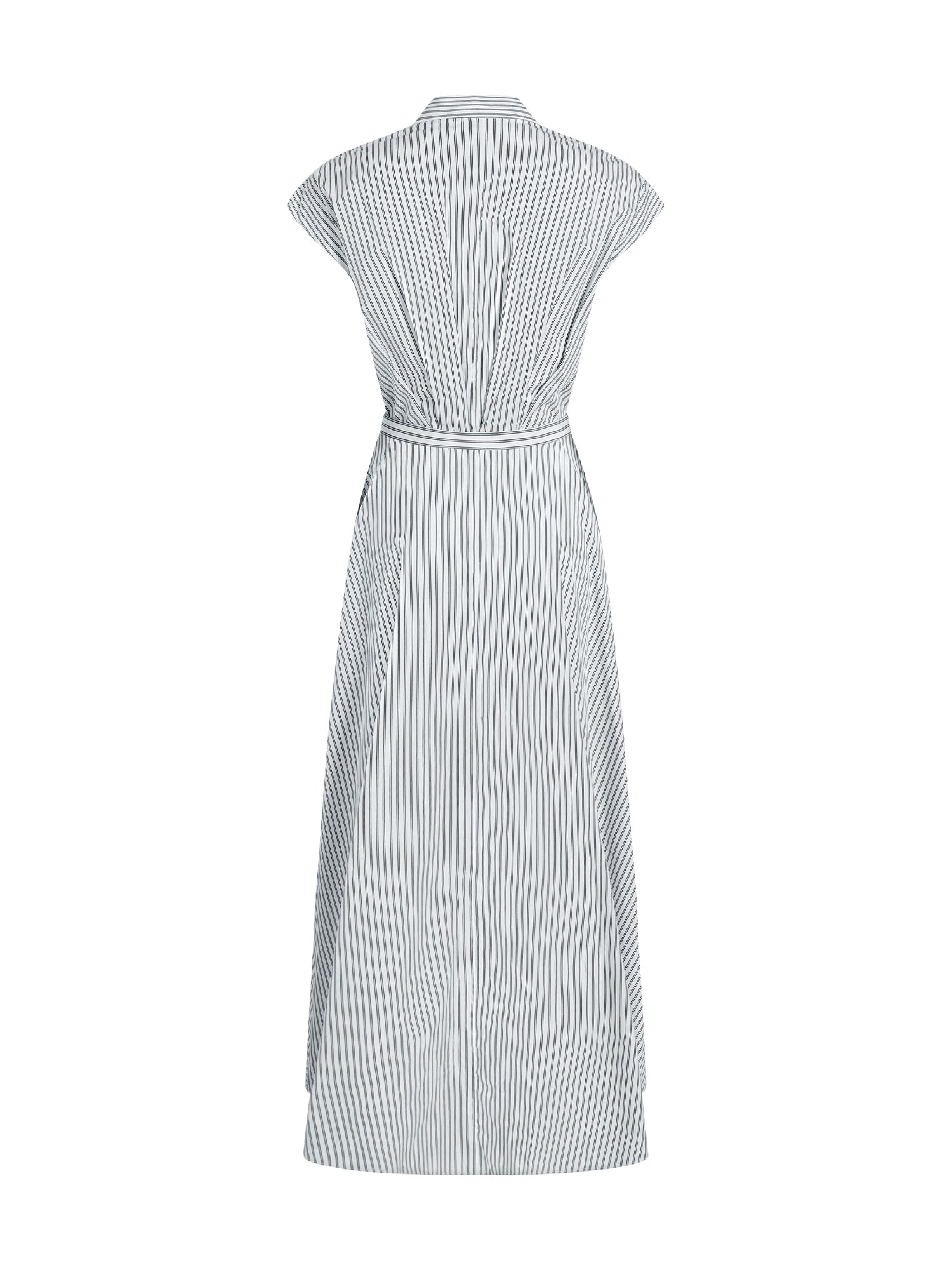 Palmer Striped Cotton Sleeveless Shirtdress