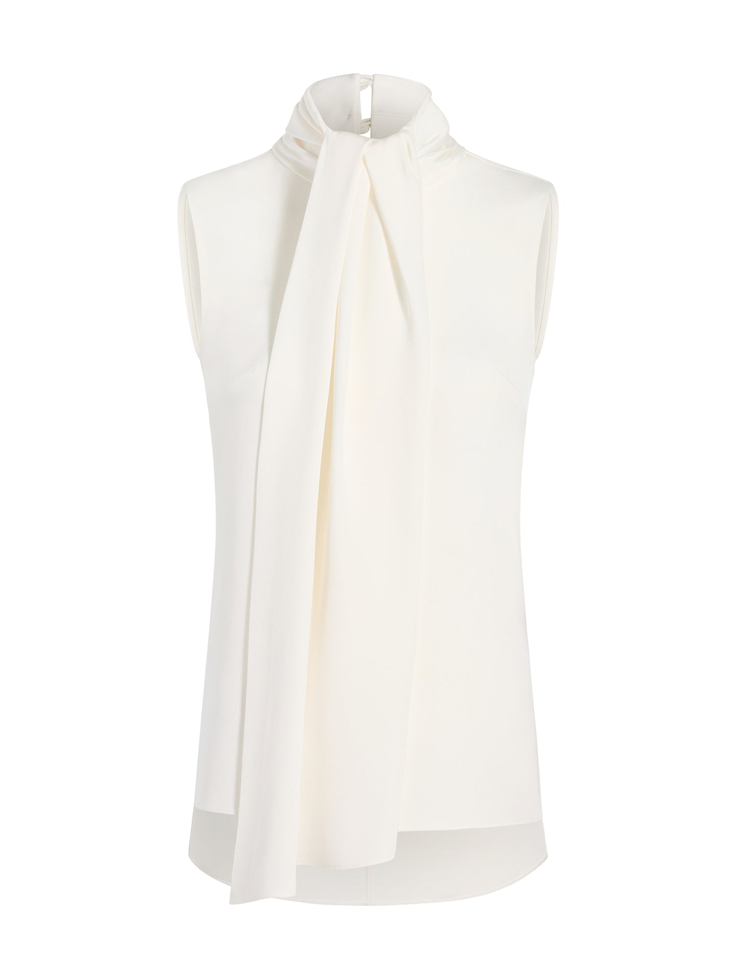Swayze Silk Scarf-Neck Top