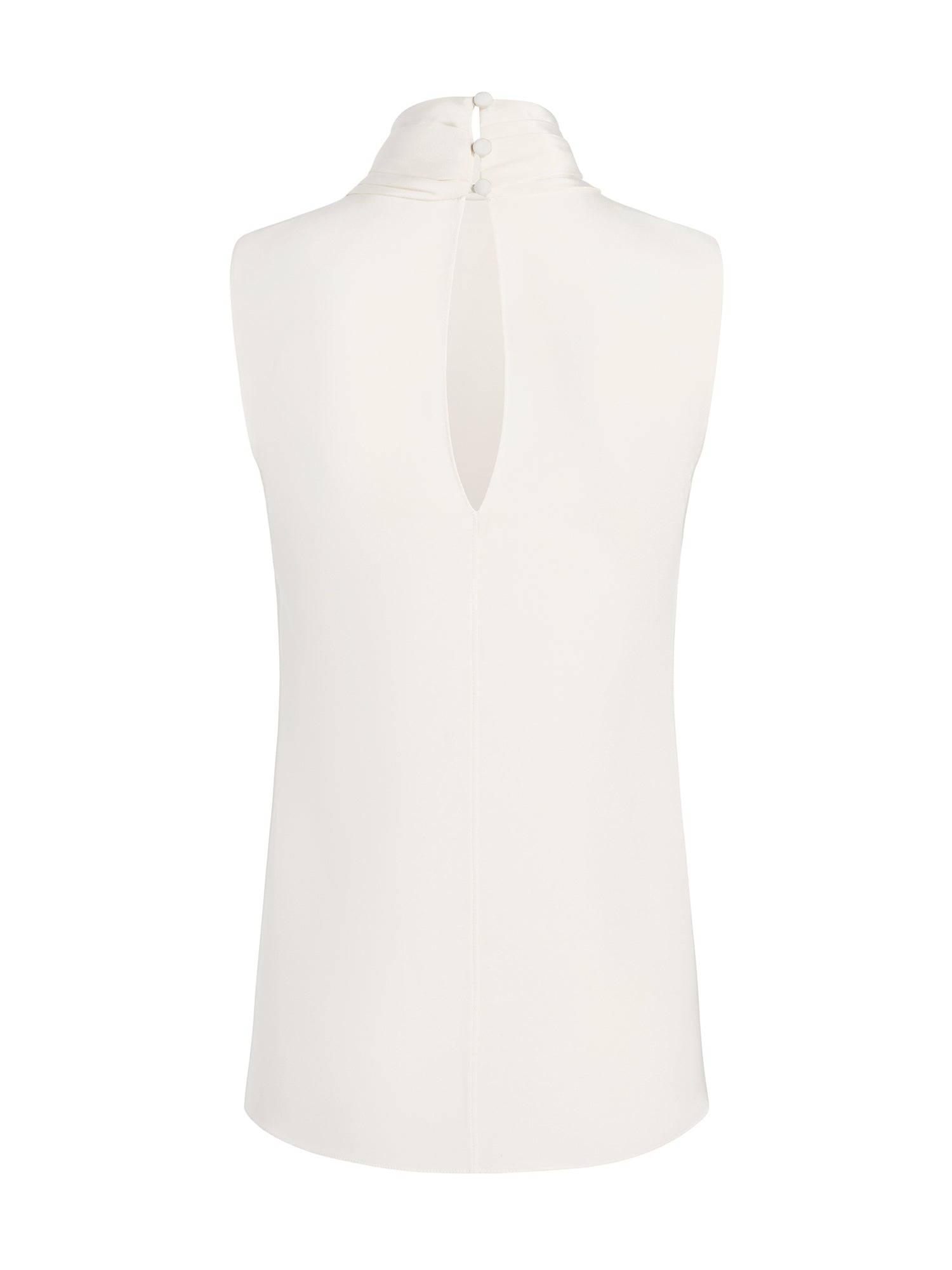 Swayze Silk Scarf-Neck Top