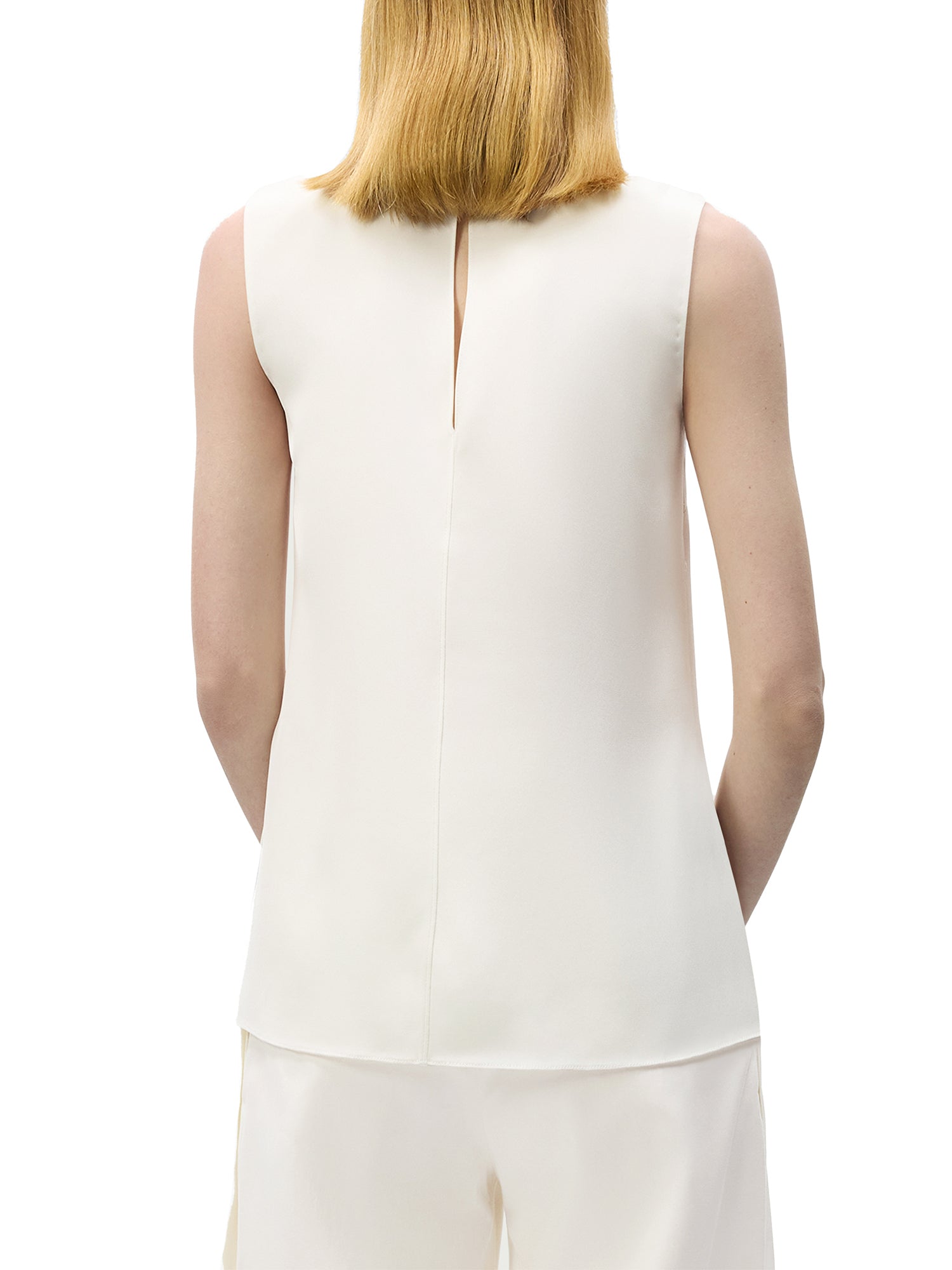 Swayze Silk Scarf-Neck Top