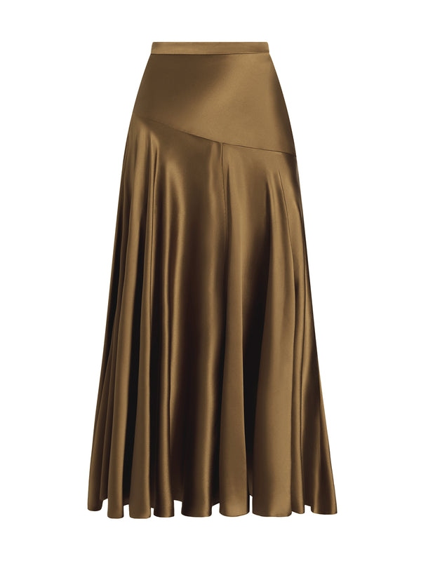 Thea Silk Midi Skirt