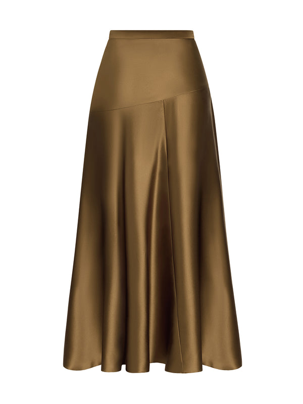 Thea Silk Midi Skirt