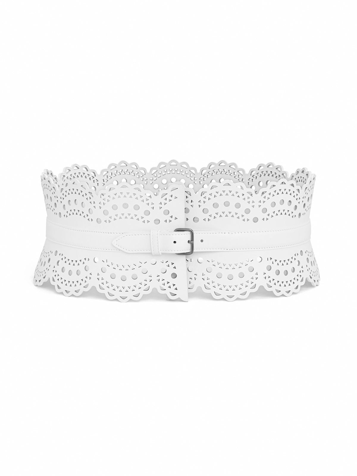 Perforated Vienne Calfskin Bustier Belt