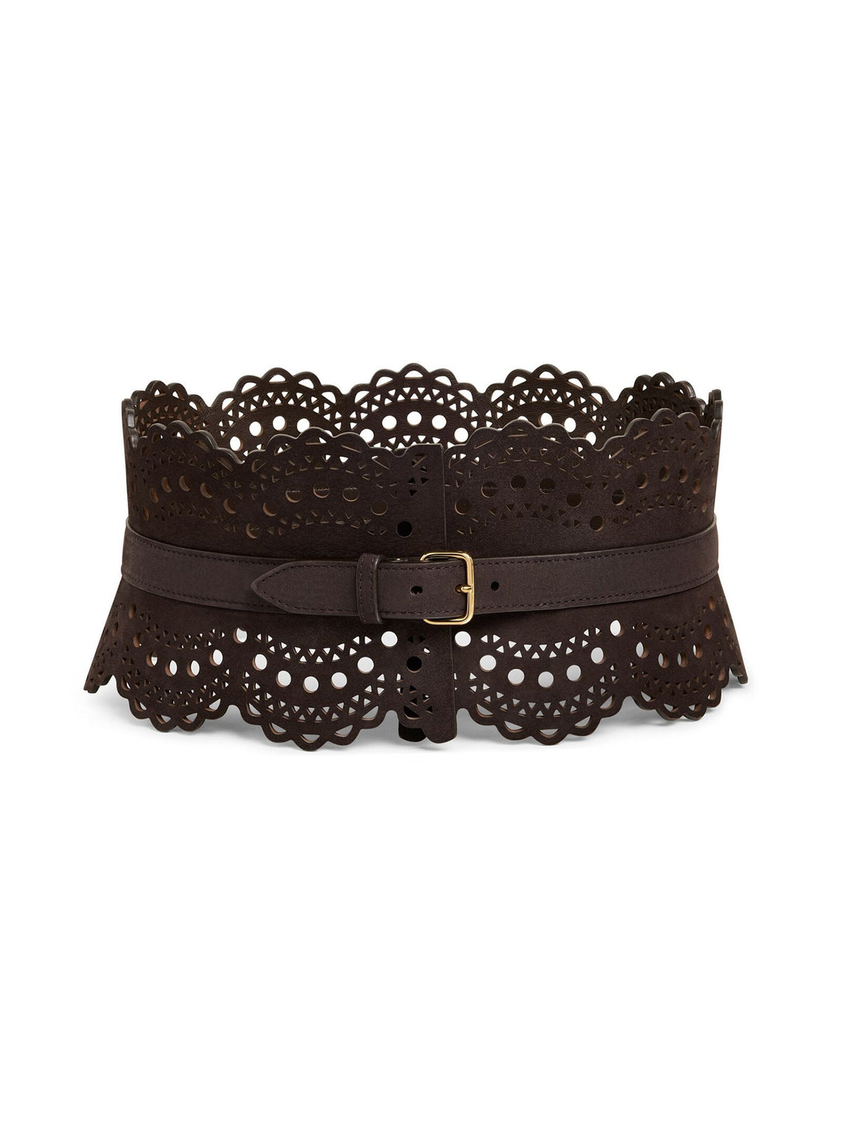 Perforated Vienne Nubuck Bustier Belt