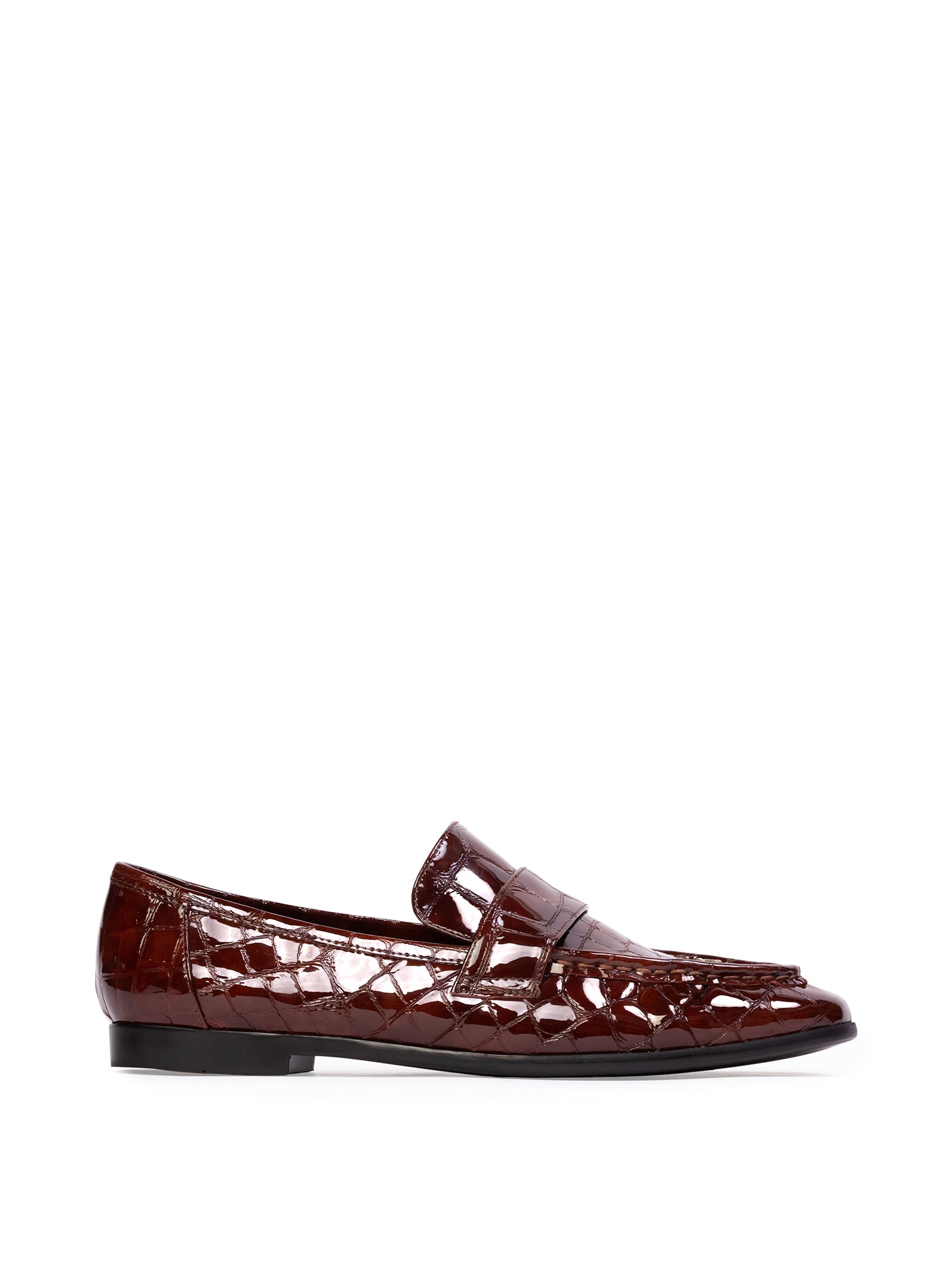 Arrow Loafers in Croc Patent Leather