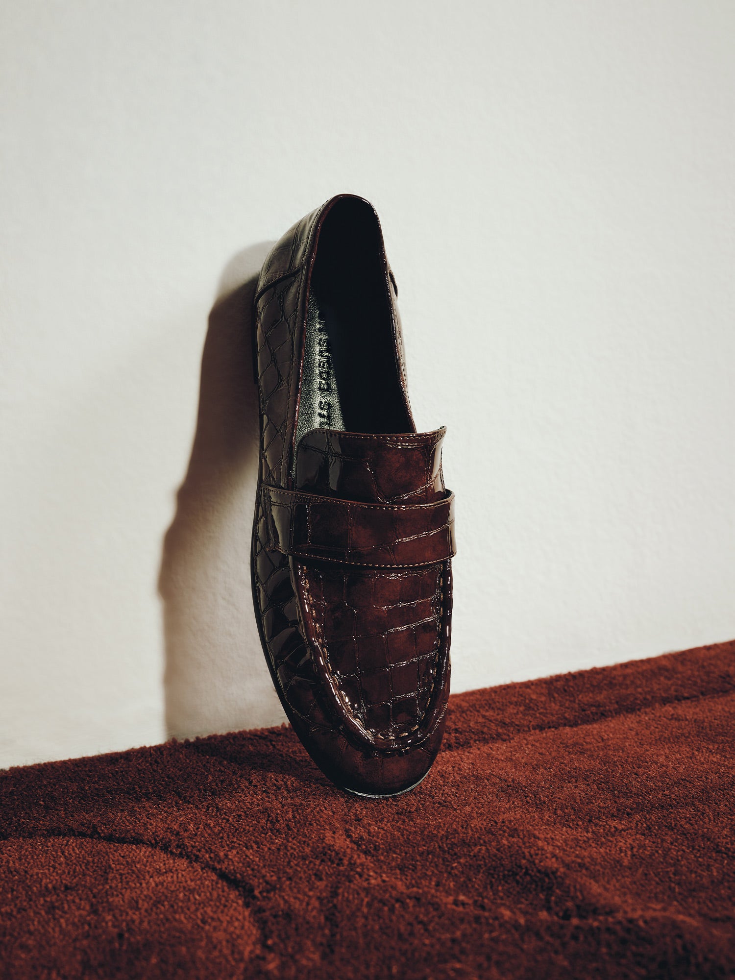 Arrow Loafers in Croc Patent Leather