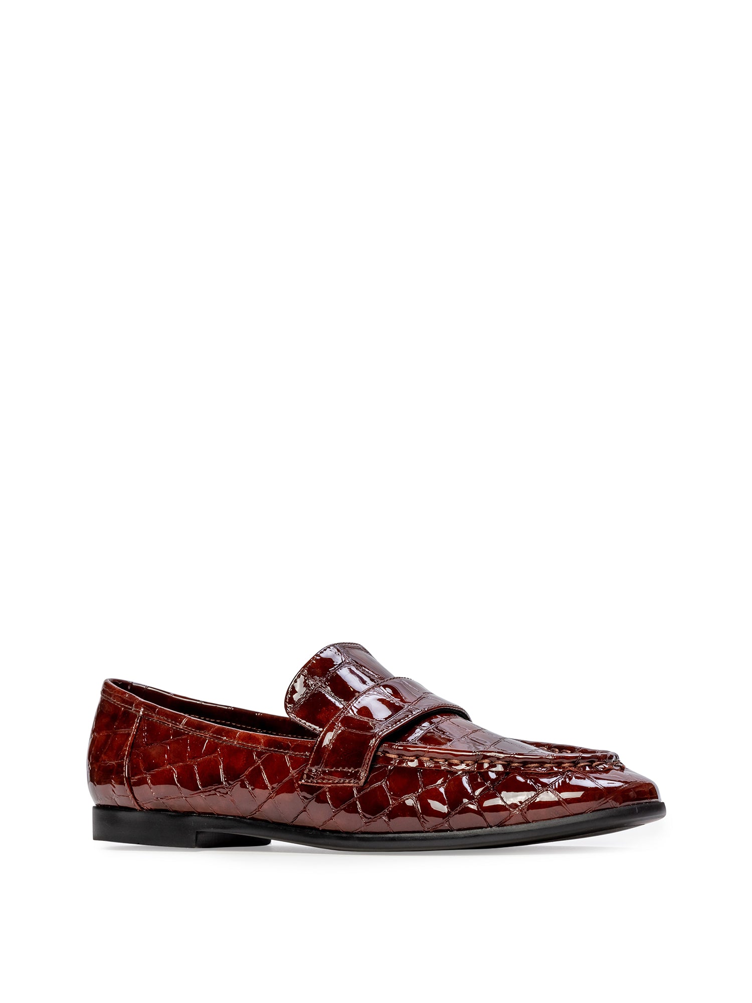 Arrow Loafers in Croc Patent Leather