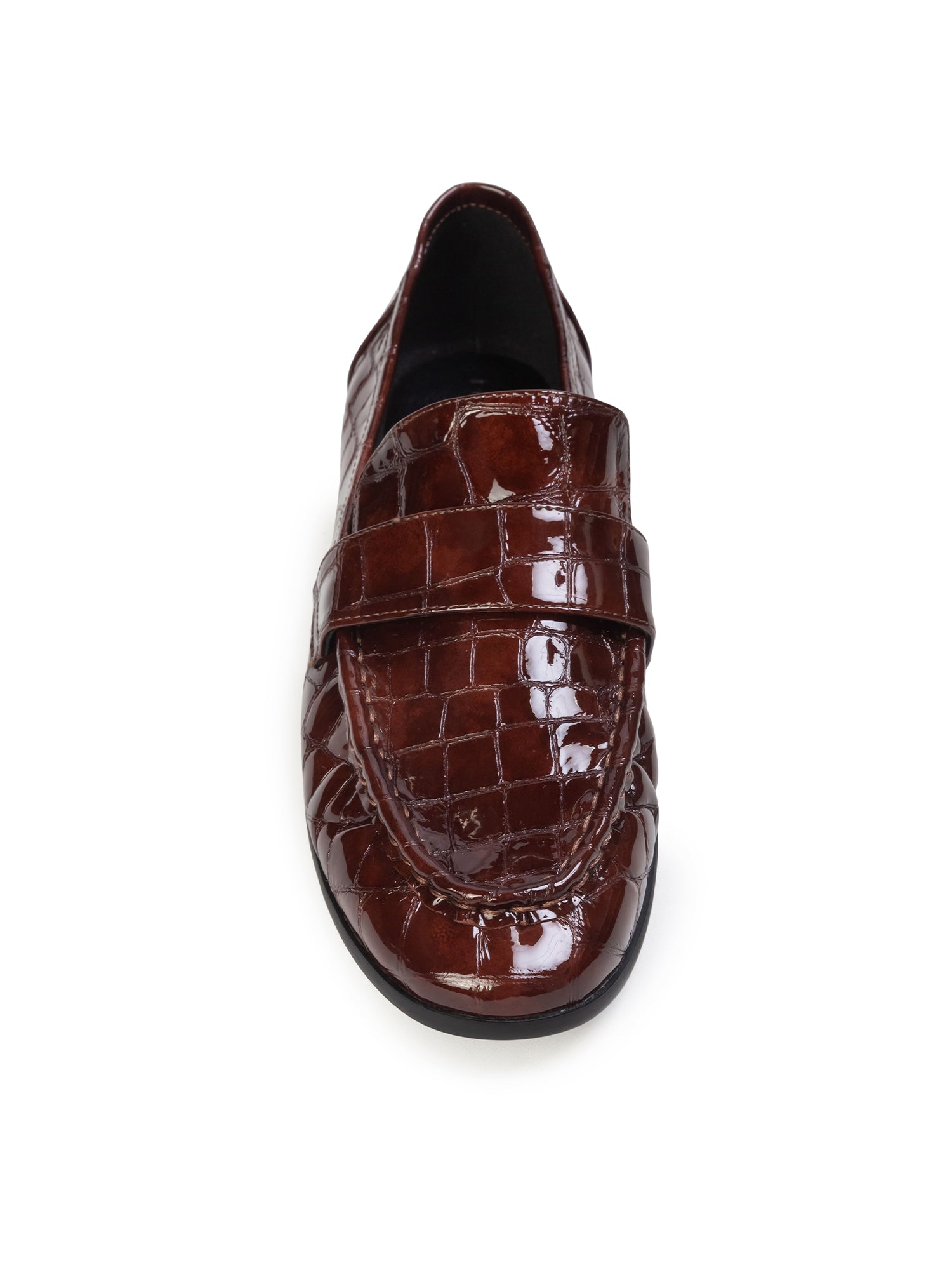 Arrow Loafers in Croc Patent Leather