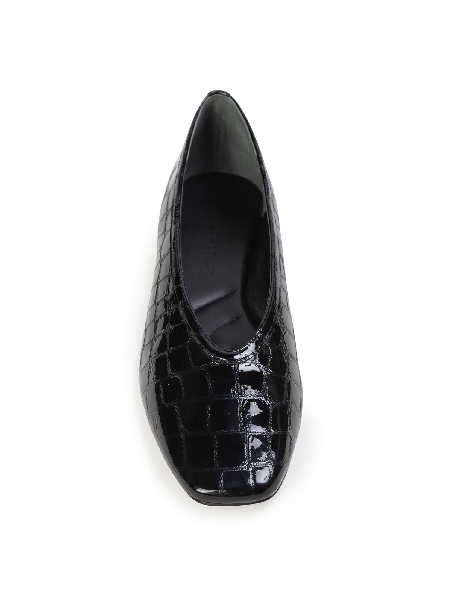 Ayra Flats in Croc Patent Leather