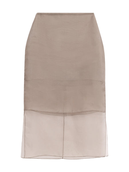 Brandon Maxwell | Brett Silk Organza Pencil Skirt – Kirna Zabête