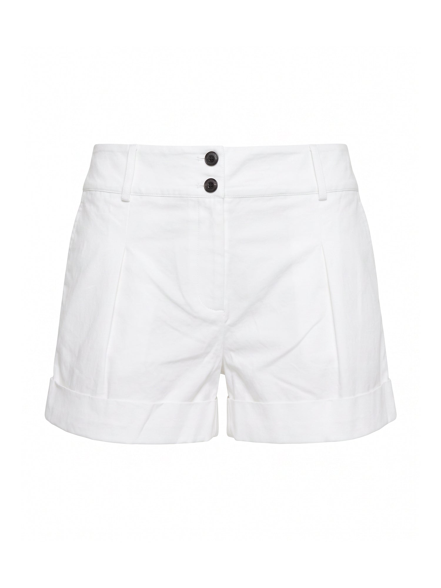 Whit Cuffed Cotton Shorts