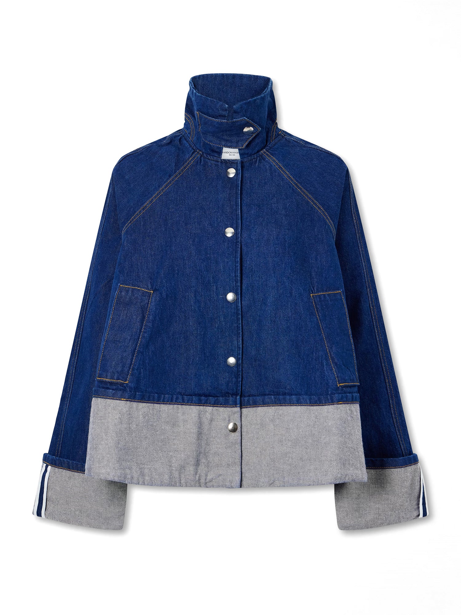 Brandon Maxwell | Wells Trapeze Cuffed Denim Jacket – Kirna Zabête