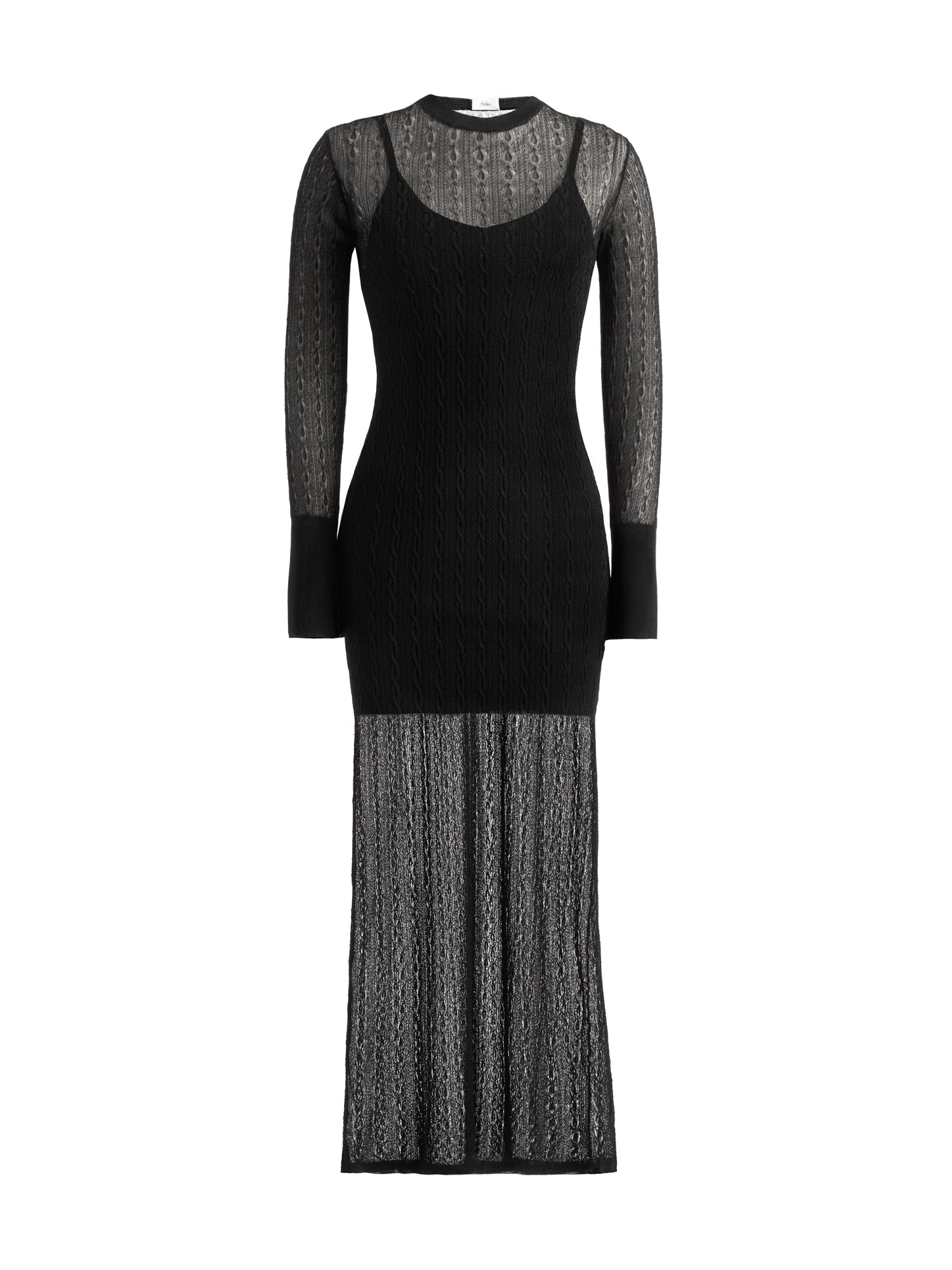 Ayla Sheer Cable Maxi Dress