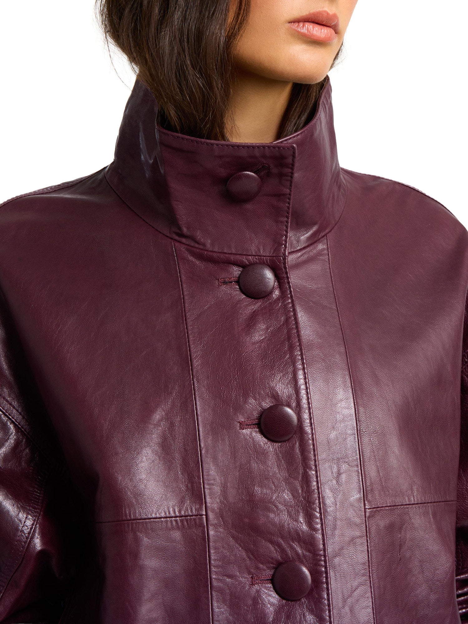 Kate Leather Bomber Jacket